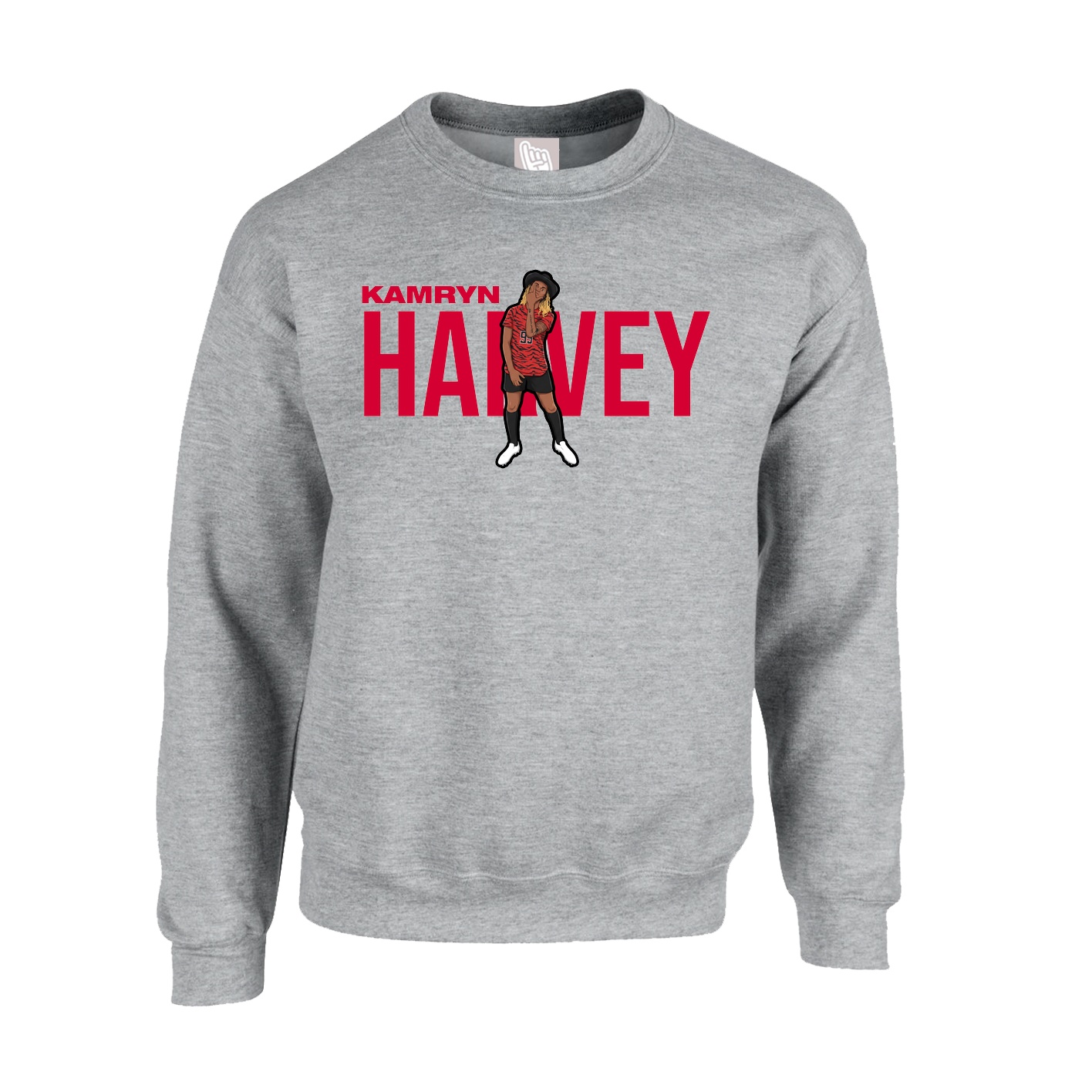 Fleece Crew — Player Name in Grey