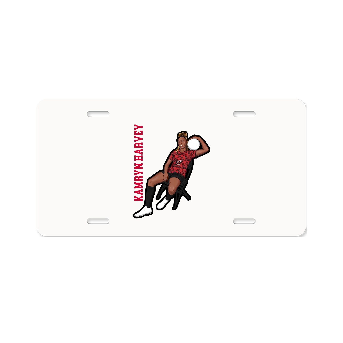 License Plate — Name Vertical in Classic