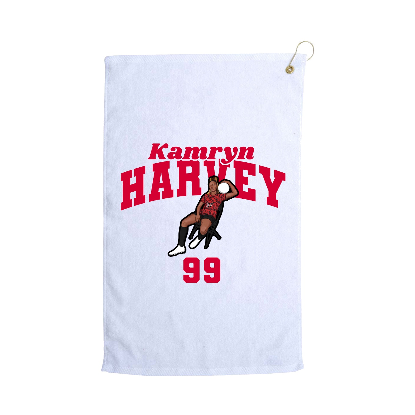 Golf Towel — Signature Arch in White
