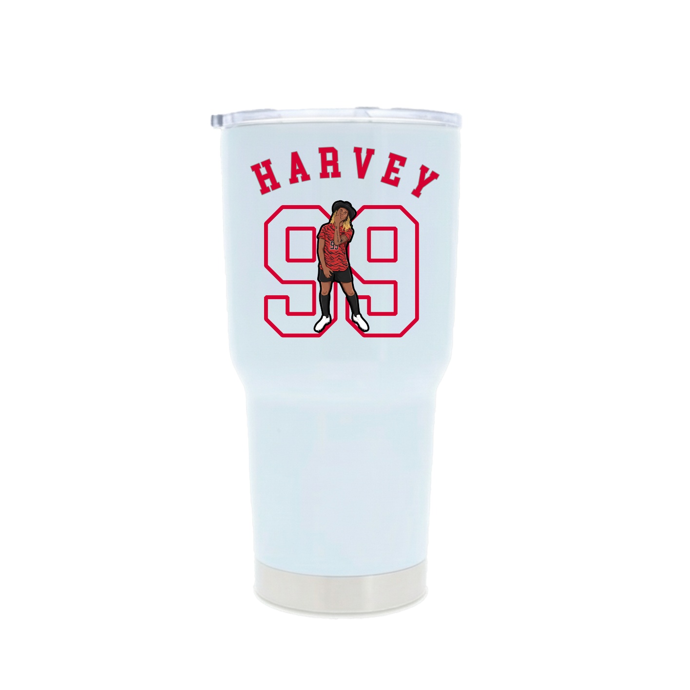 30oz Stainless Steel Tumbler — Shirsey Arch in White