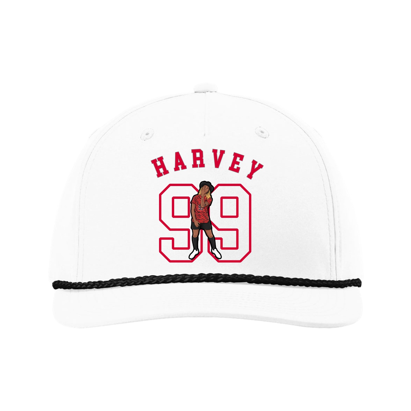 Five-Panel Classic Rope Cap — Shirsey Arch in White