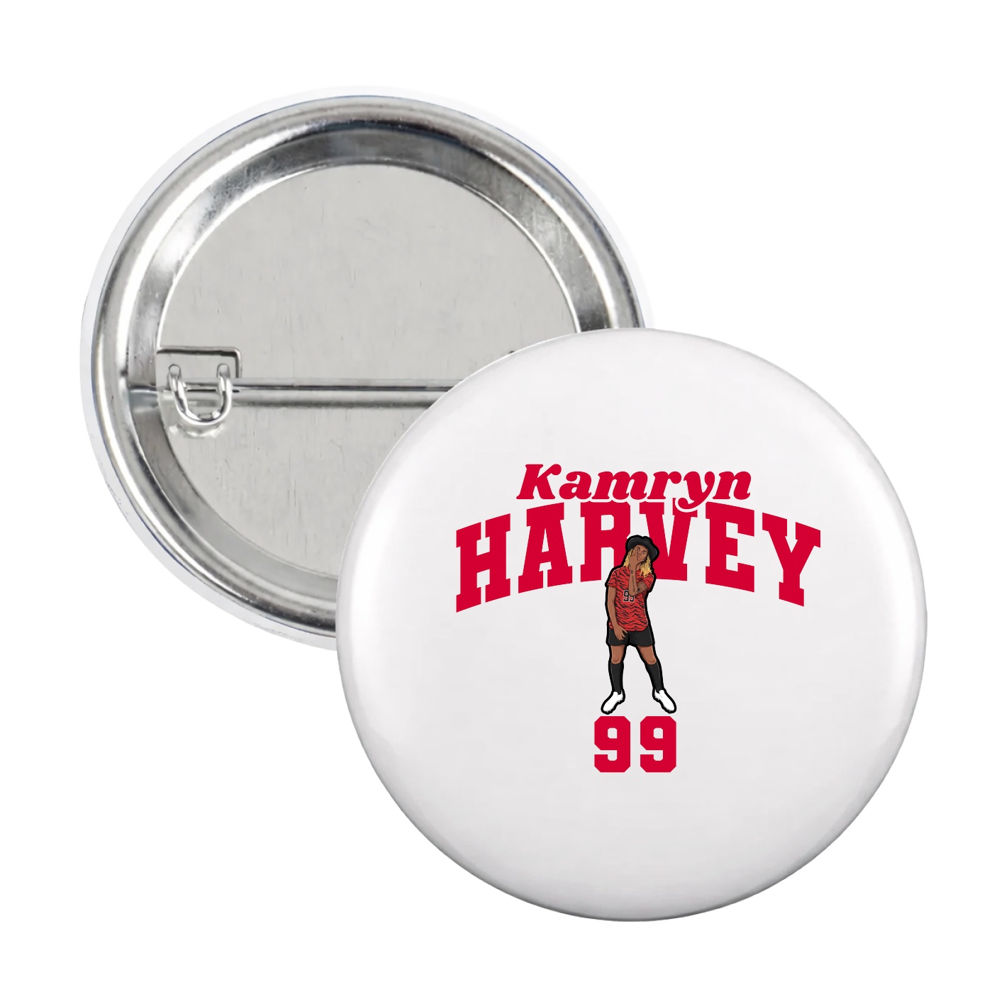 Game Day Button — Signature Arch in White