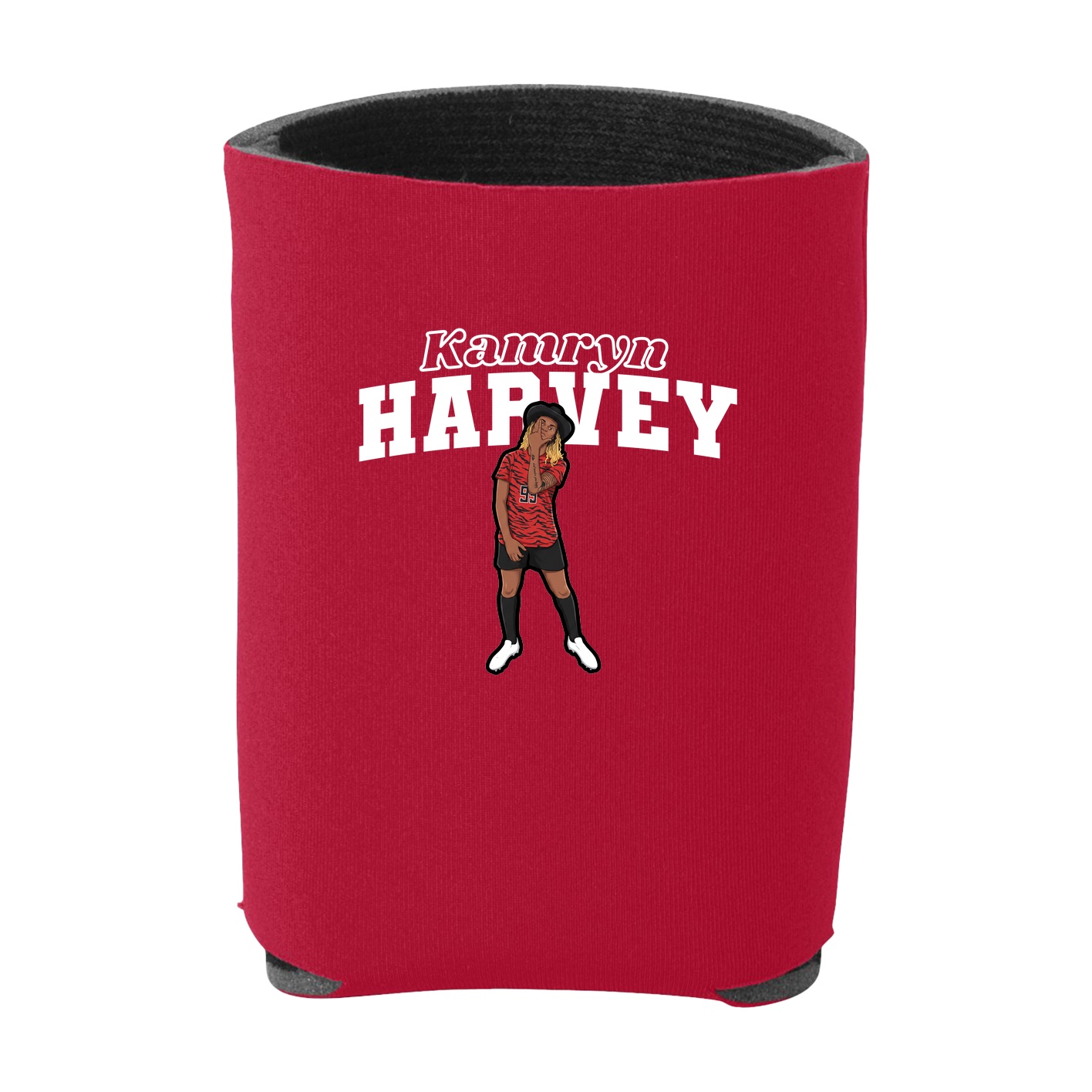 Can Holder — Name Arch in Red