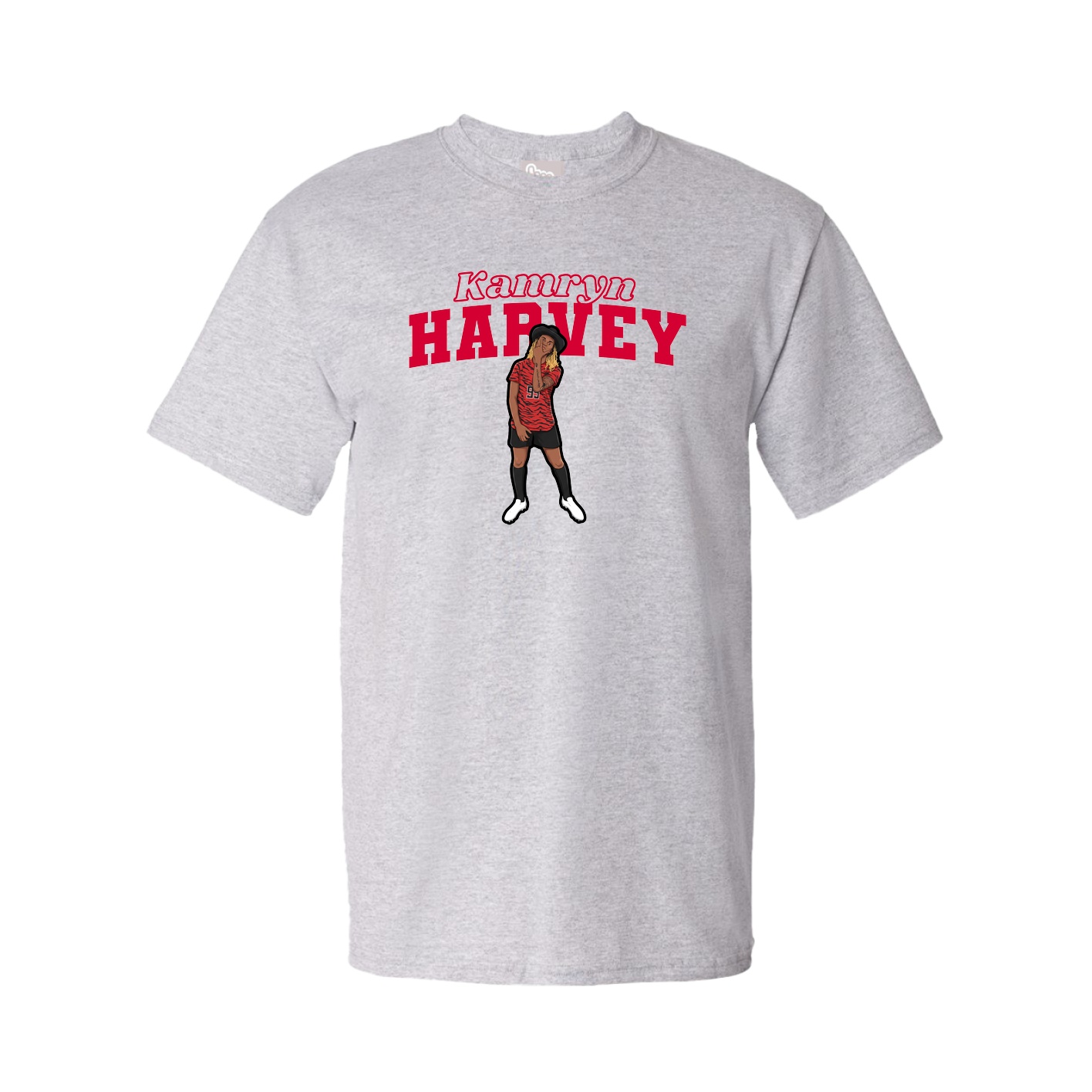 Youth Tee — Name Arch in Grey