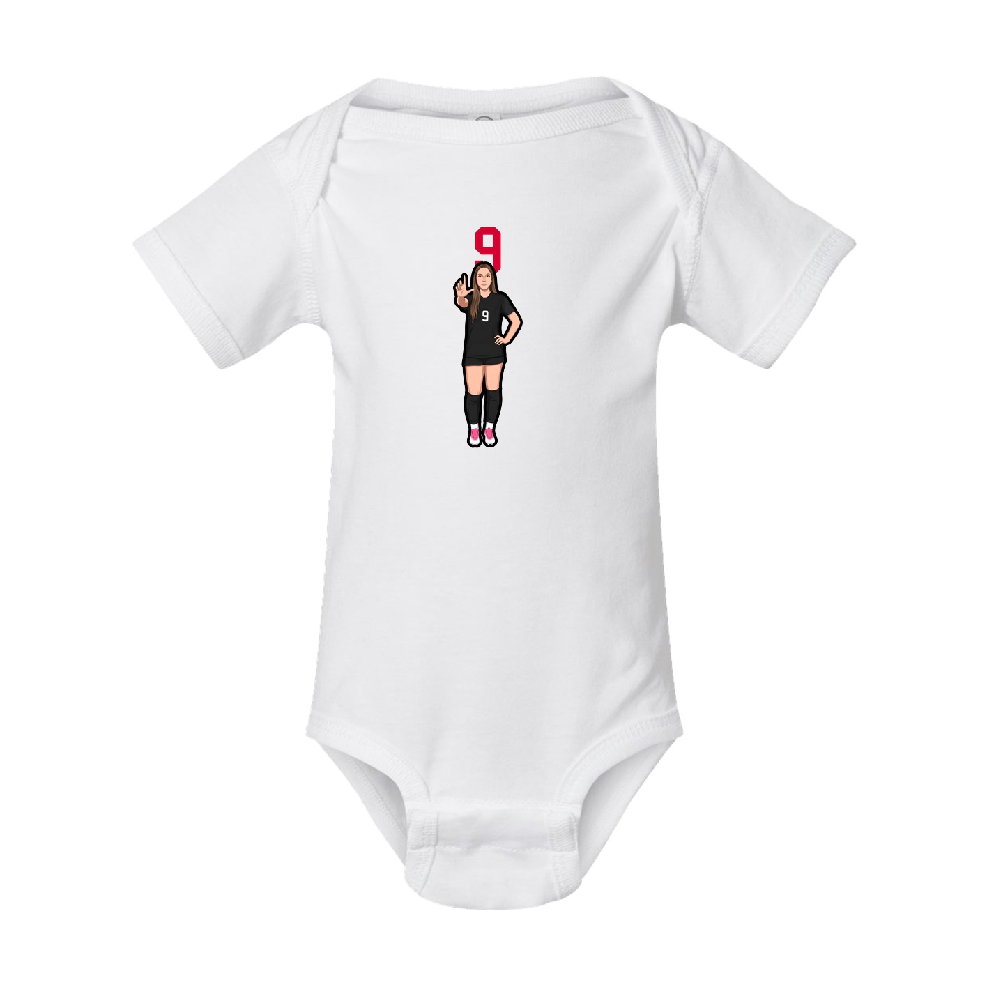 Baby Onesie — Number Top in White