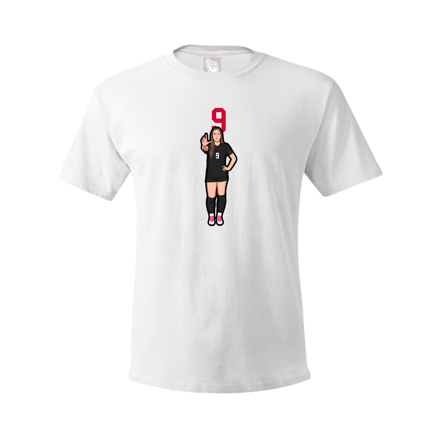 Youth Tee — Number Top in White