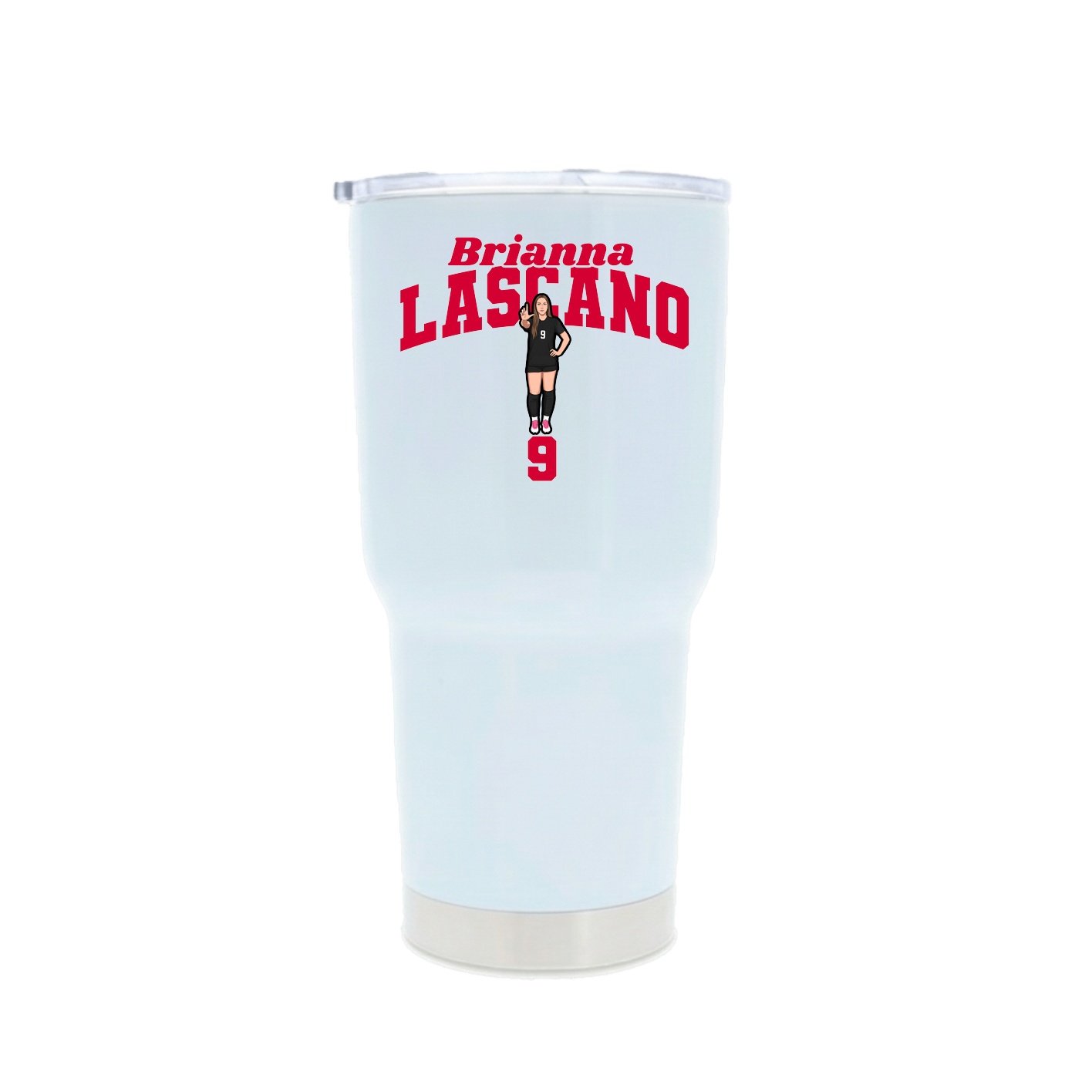 30oz Stainless Steel Tumbler — Signature Arch in White