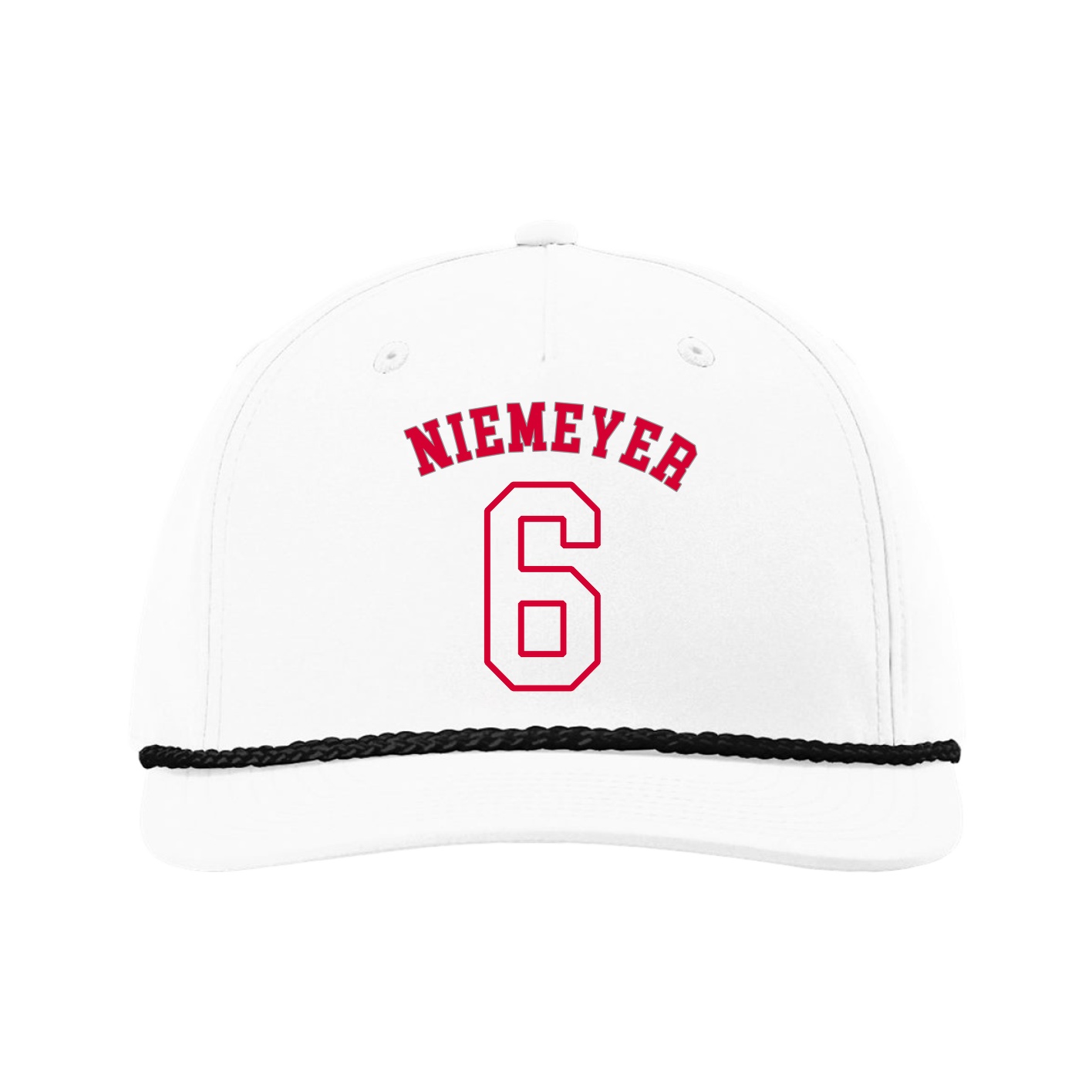 Five-Panel Classic Rope Cap — Shirsey Arch in White