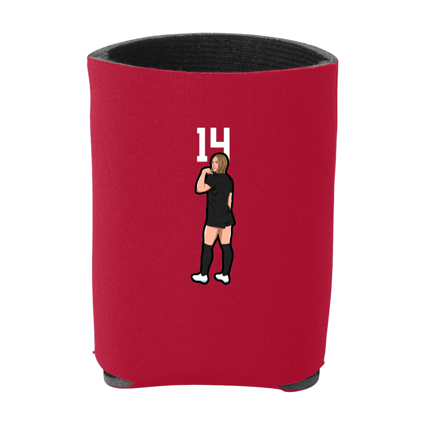 Can Holder — Number Top in Red