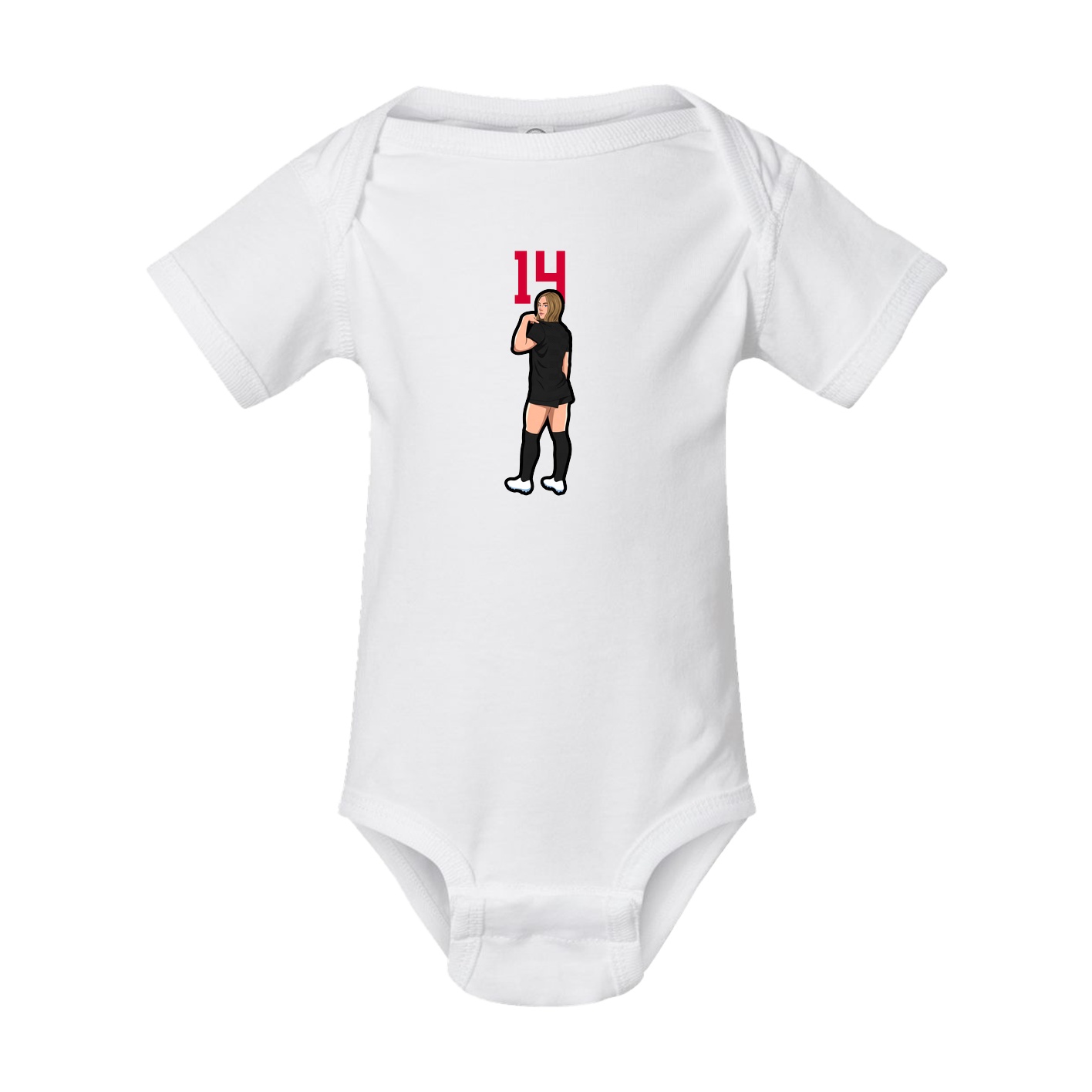 Baby Onesie — Number Top in White