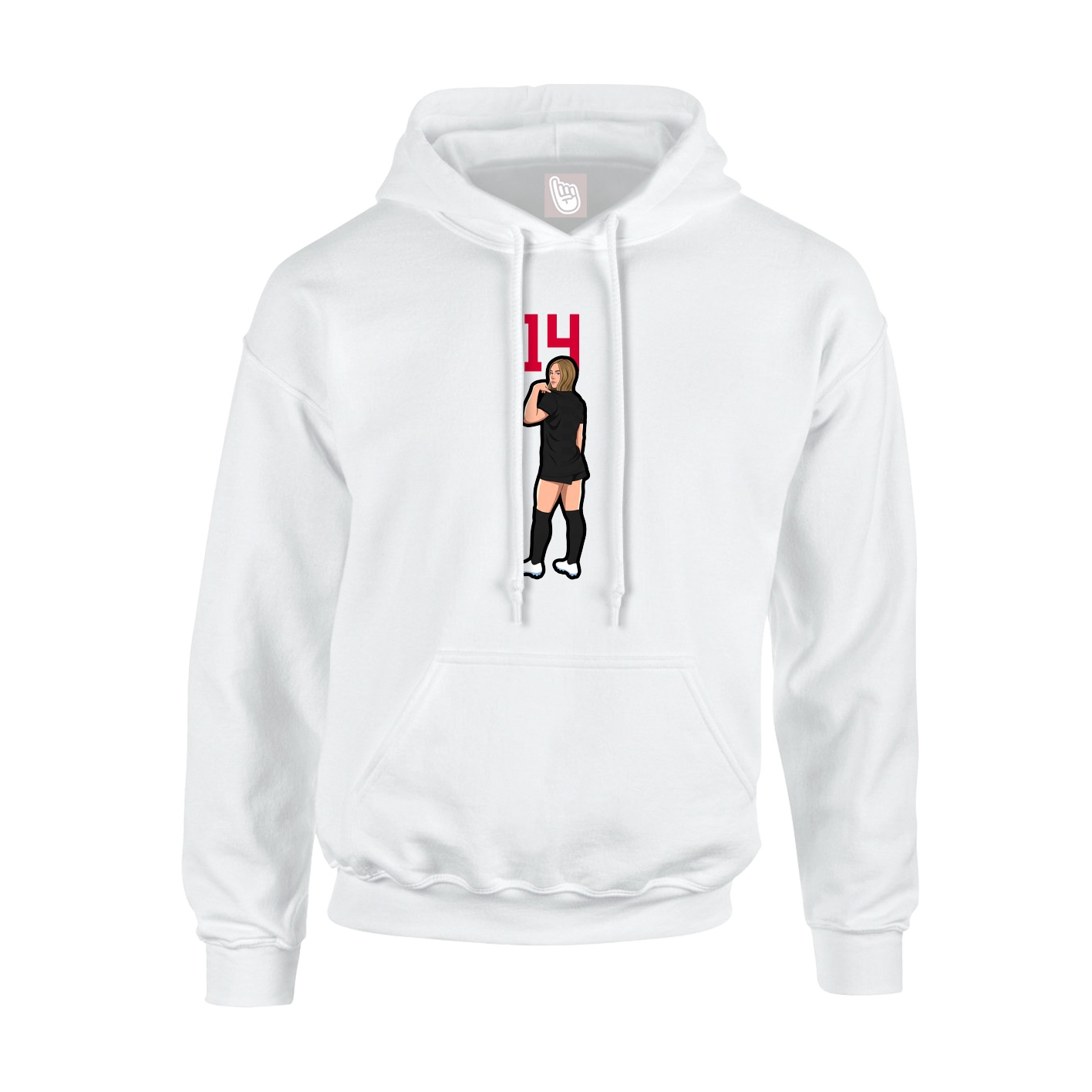 Hoodie — Number Top in White