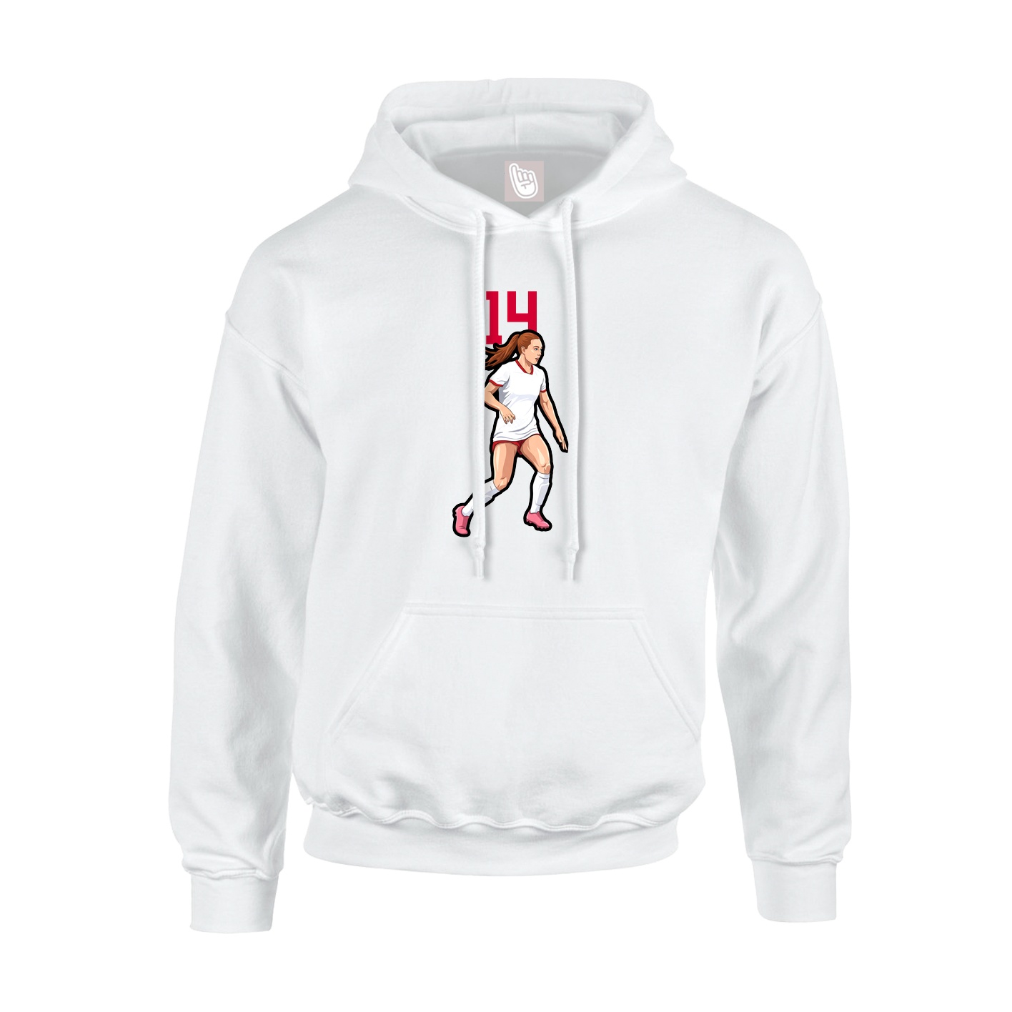 Hoodie — Number Top in White