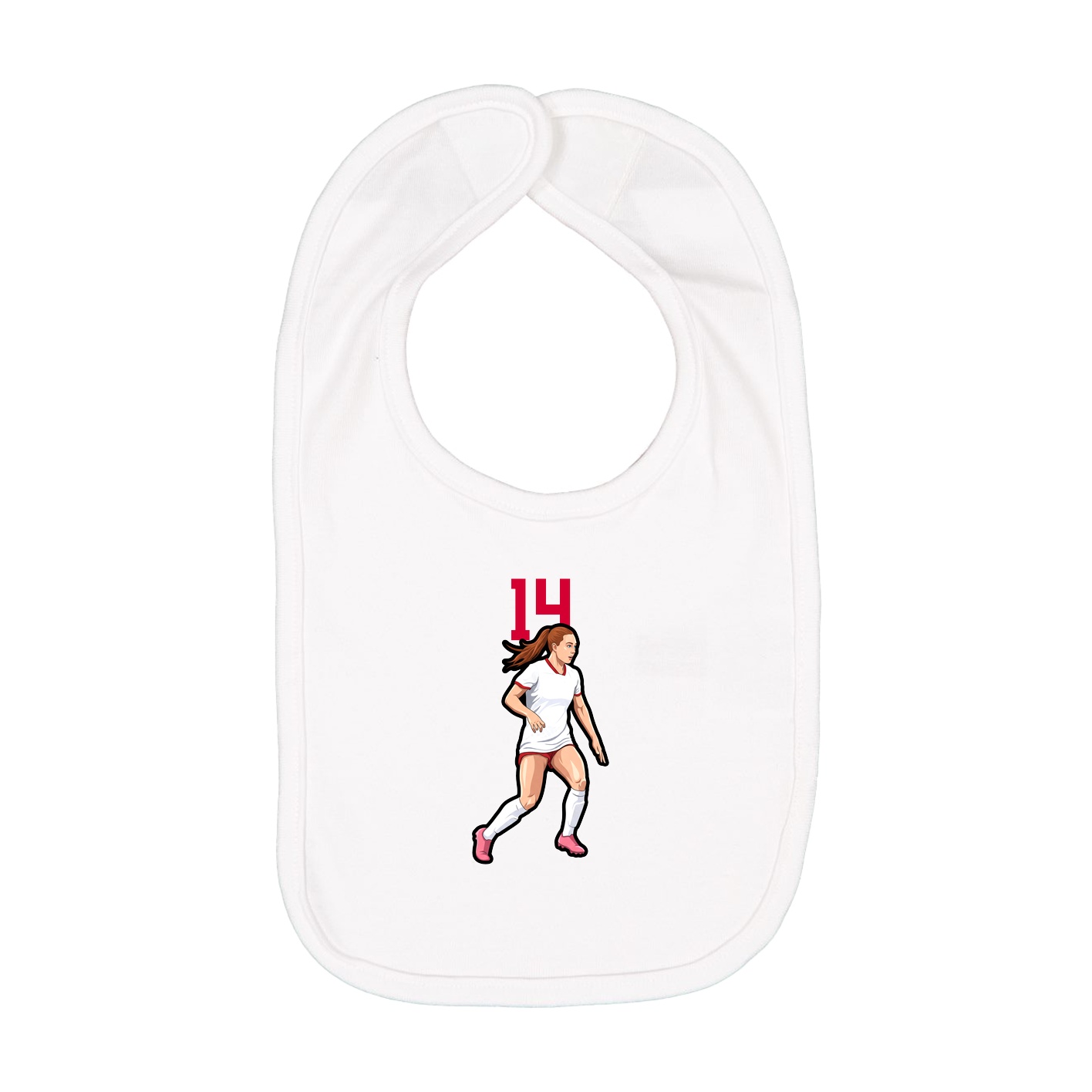 Infant Bib — Number Top in White