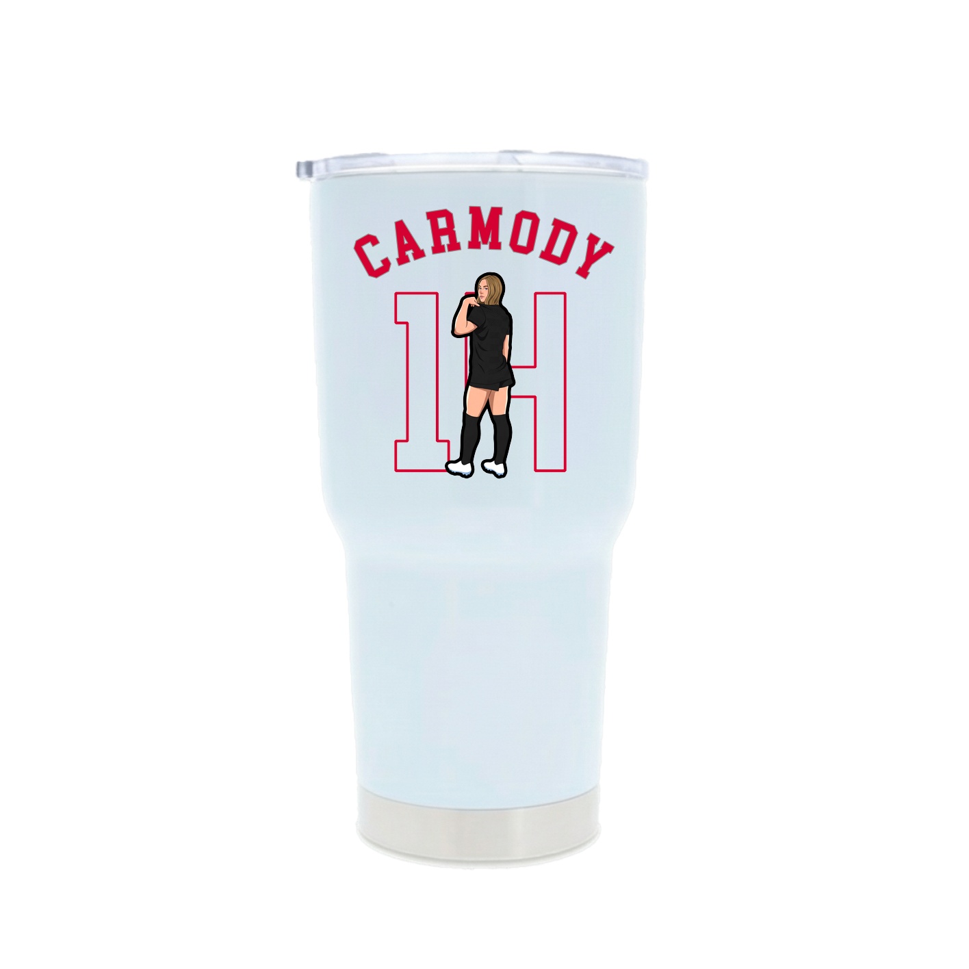 30oz Stainless Steel Tumbler — Shirsey Arch in White