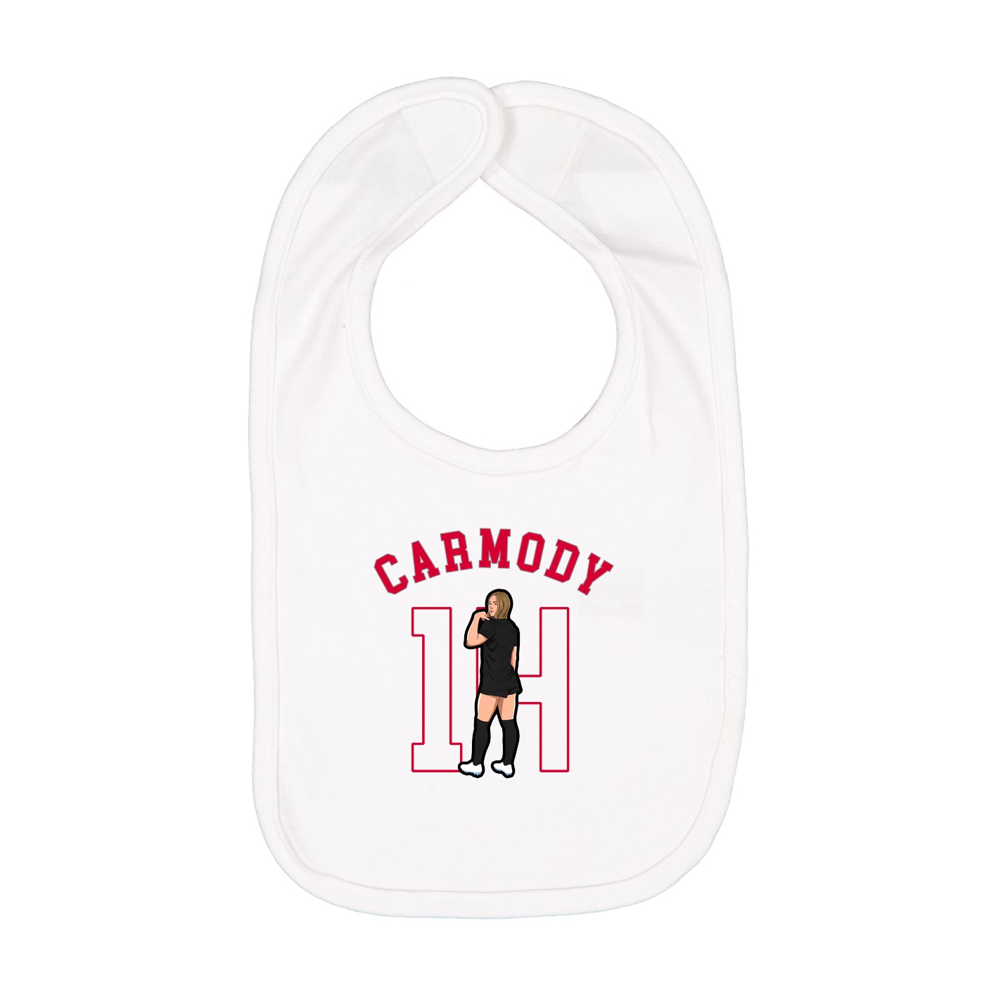 Infant Bib — Shirsey Arch in White