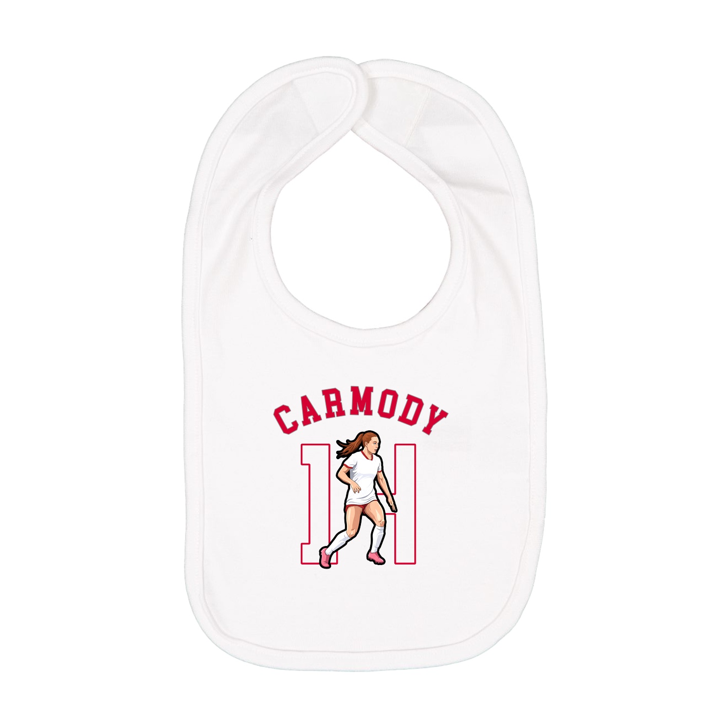 Infant Bib — Shirsey Arch in White