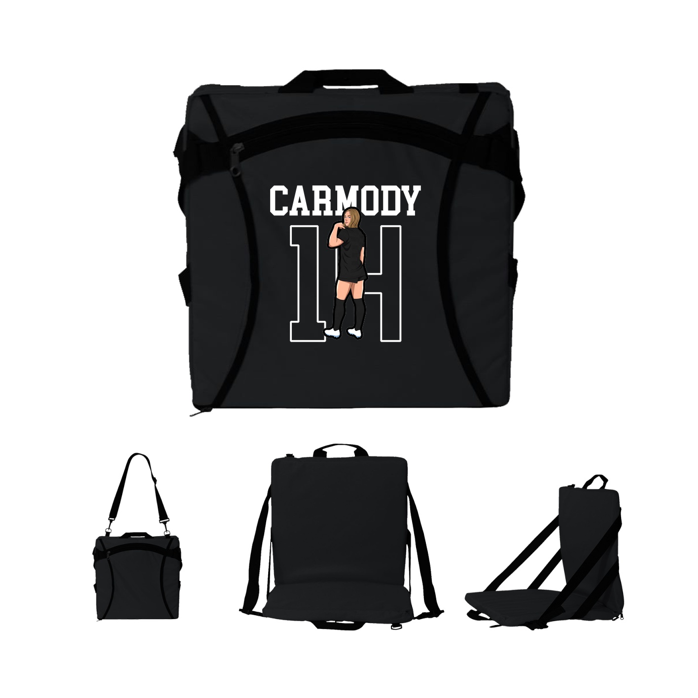 Folding Stadium Seat — Shirsey in Black