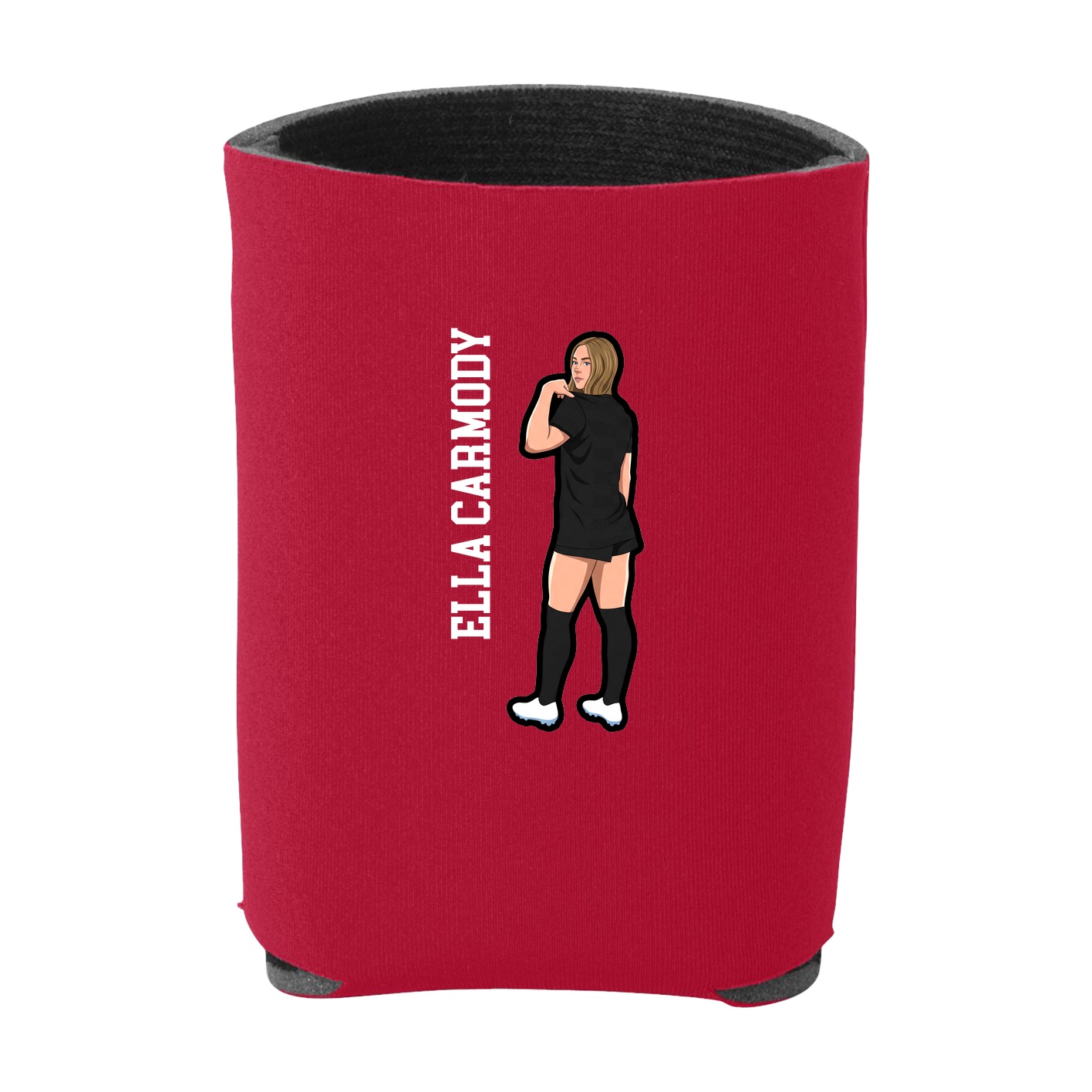 Can Holder — Name Vertical in Red
