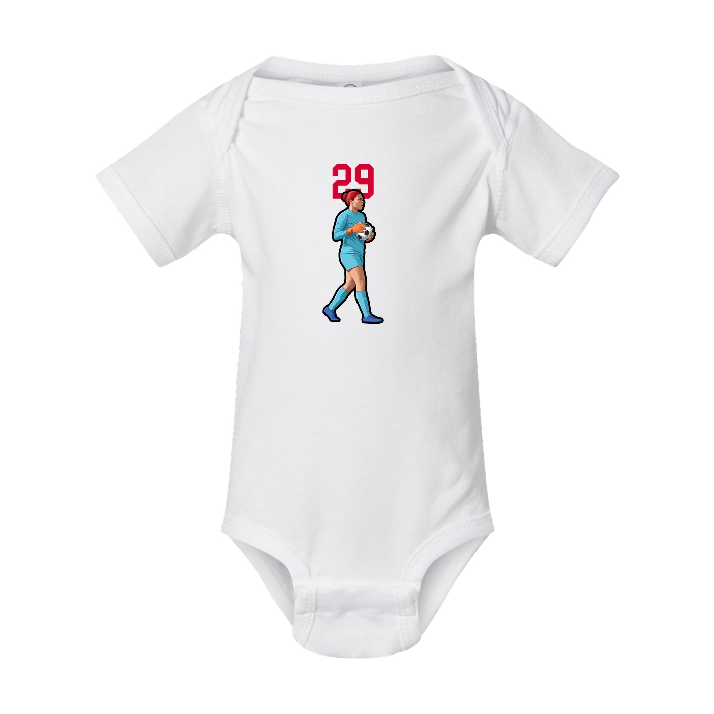 Baby Onesie — Number Top in White