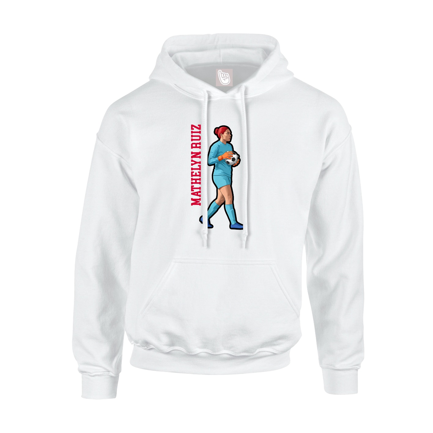 Hoodie — Name Vertical in White