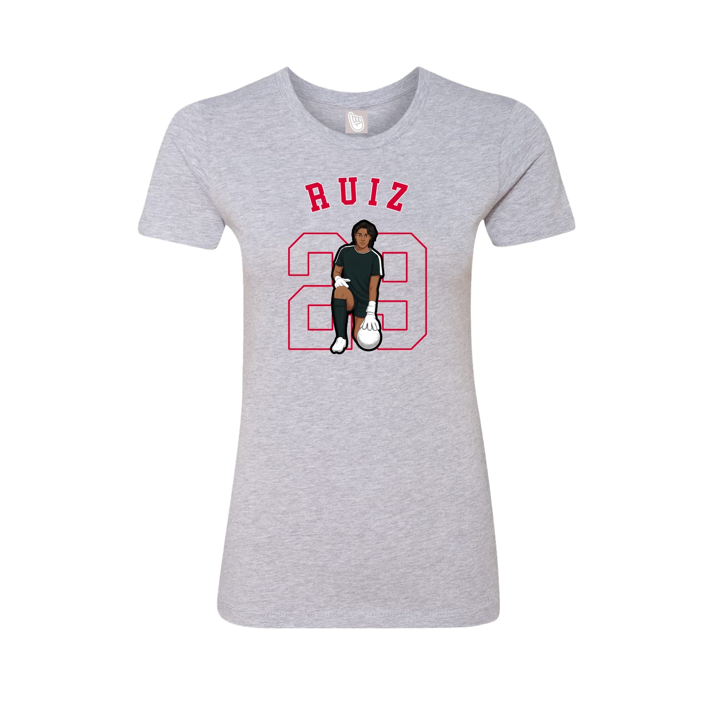 Fitted Women's Tee — Shirsey Arch in Grey