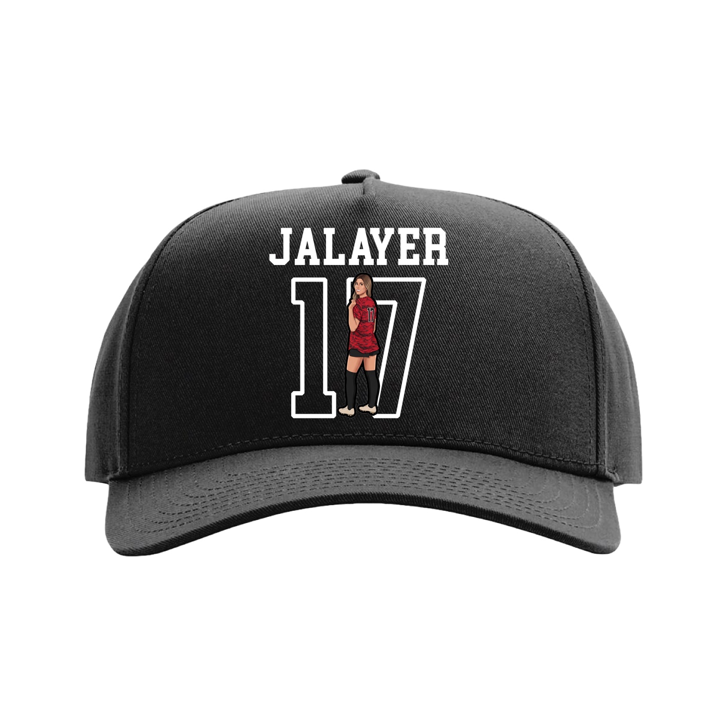 Full Fabric Five-Panel Champ Cap — Shirsey in Black
