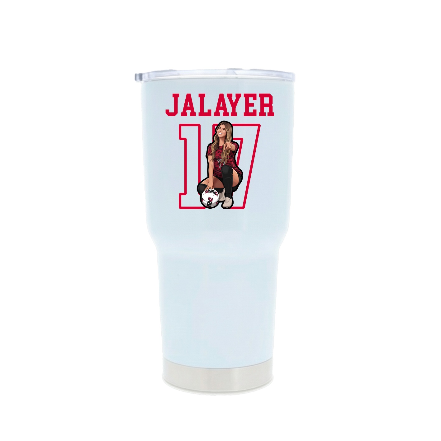 30oz Stainless Steel Tumbler — Shirsey in White