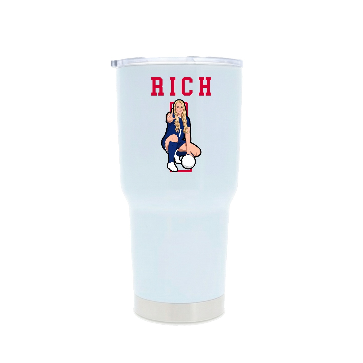 30oz Stainless Steel Tumbler — Shirsey in White