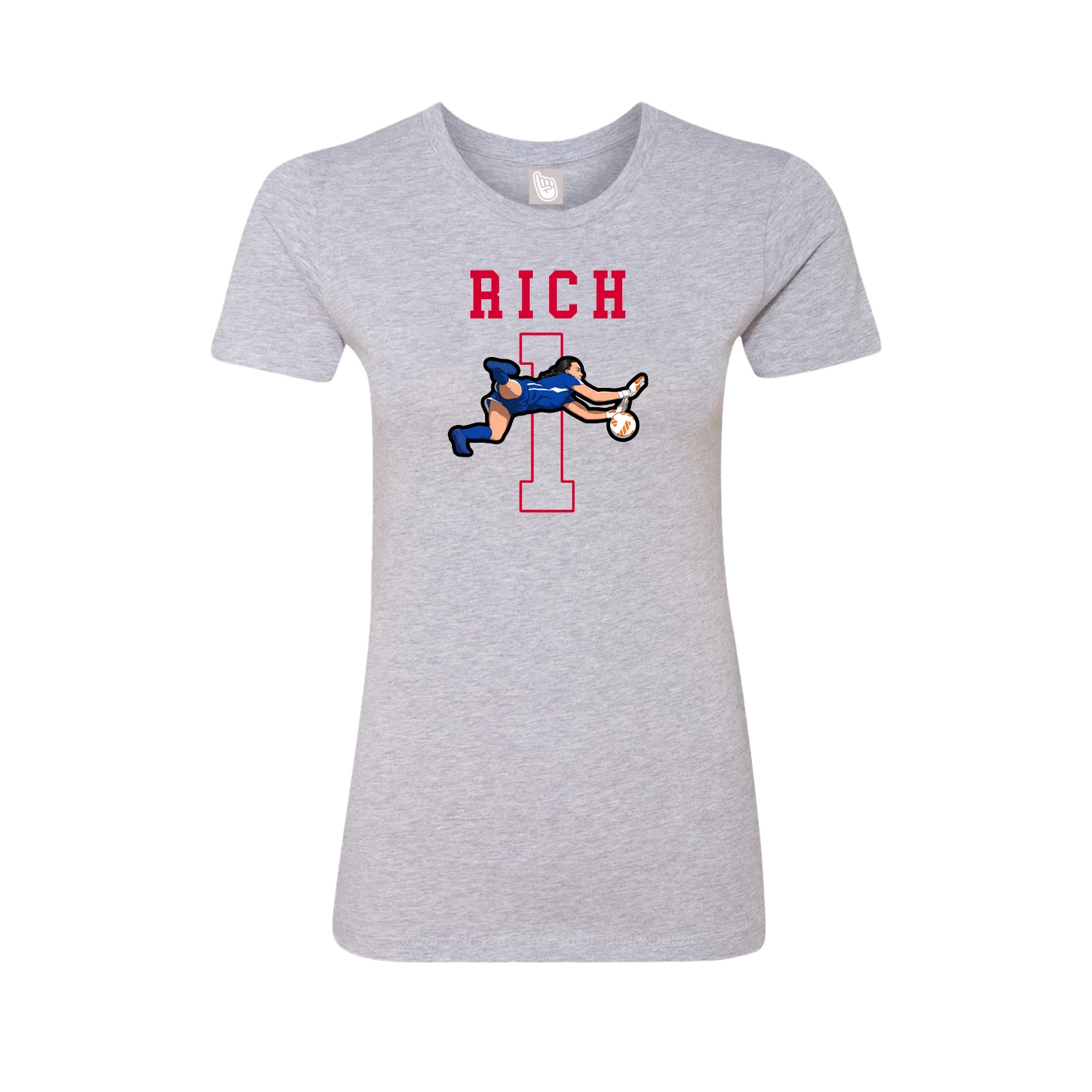 Fitted Women's Tee — Shirsey in Grey
