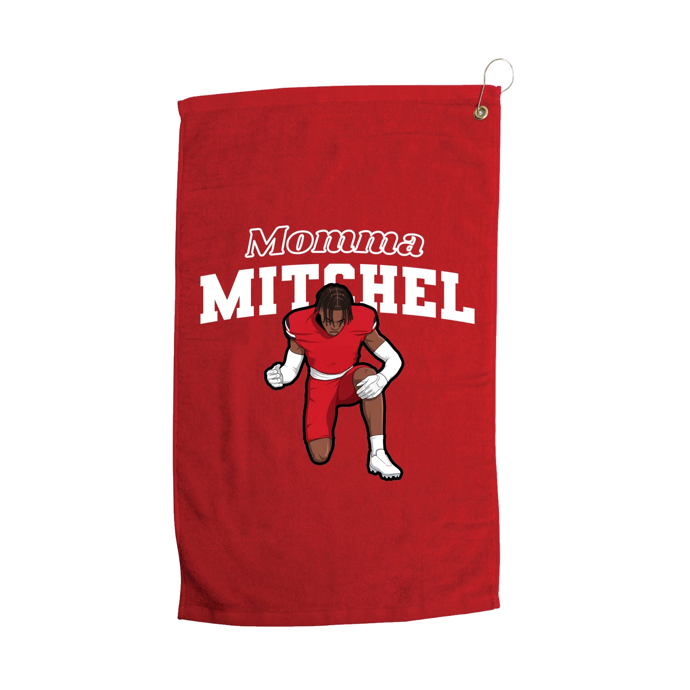 Golf Towel — Mothers Day Block in Red