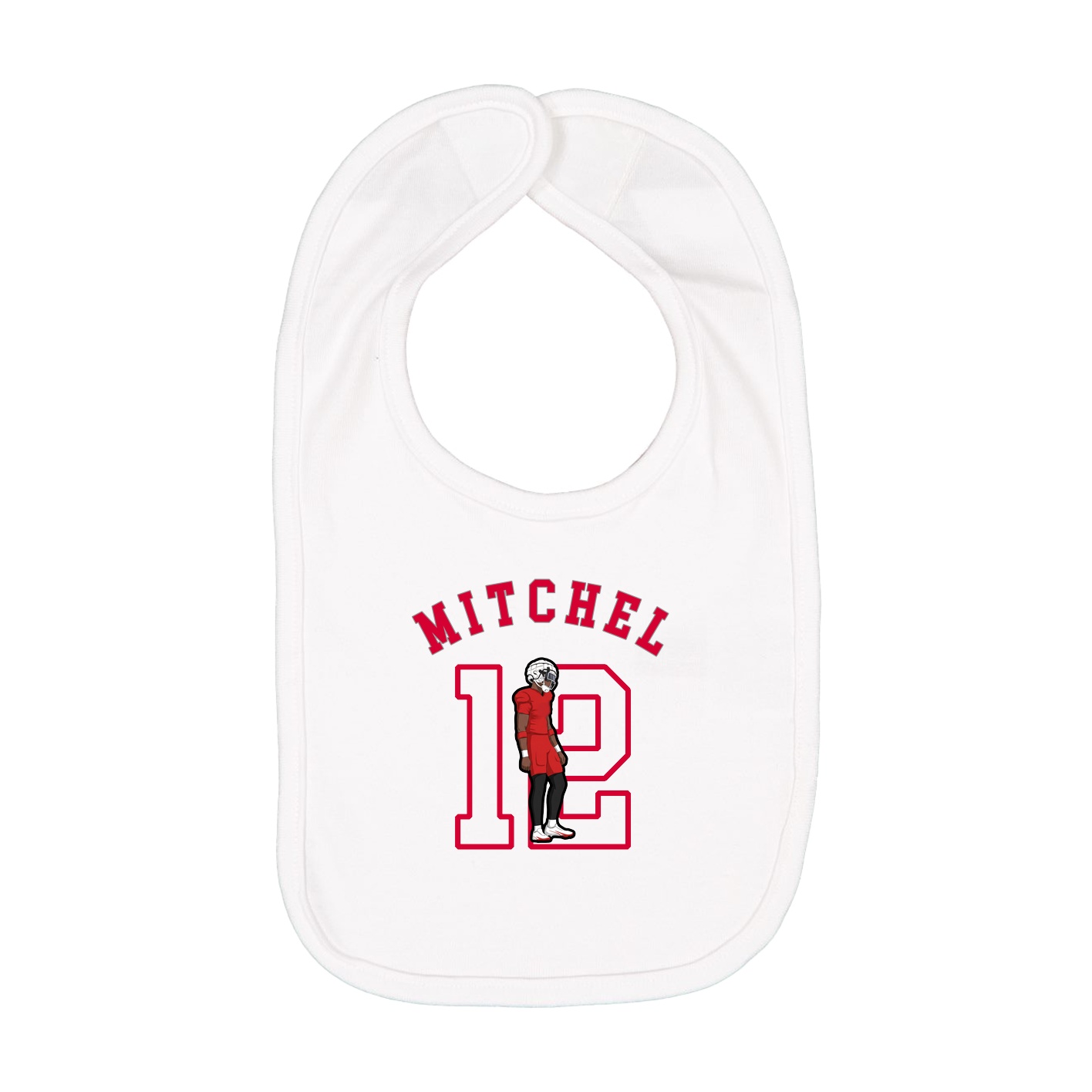Infant Bib — Shirsey Arch in White