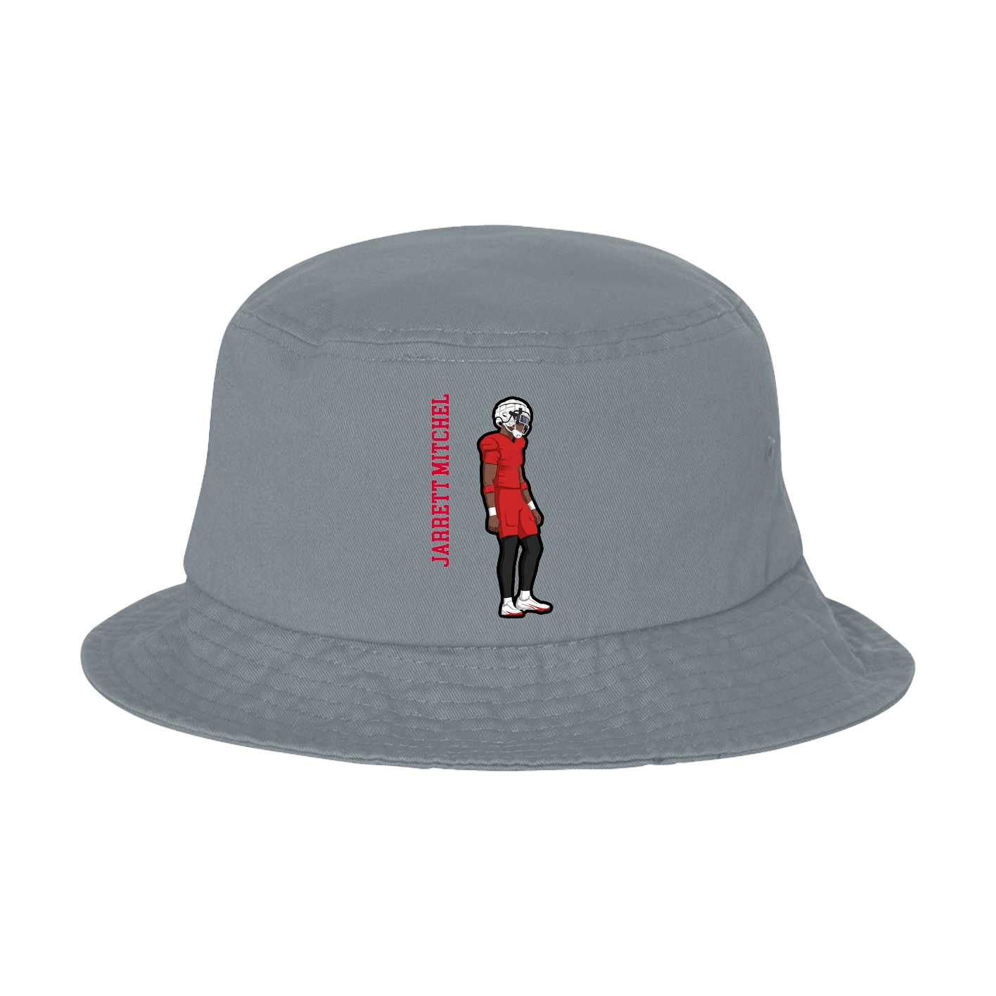 Bucket Cap — Name Vertical in Grey