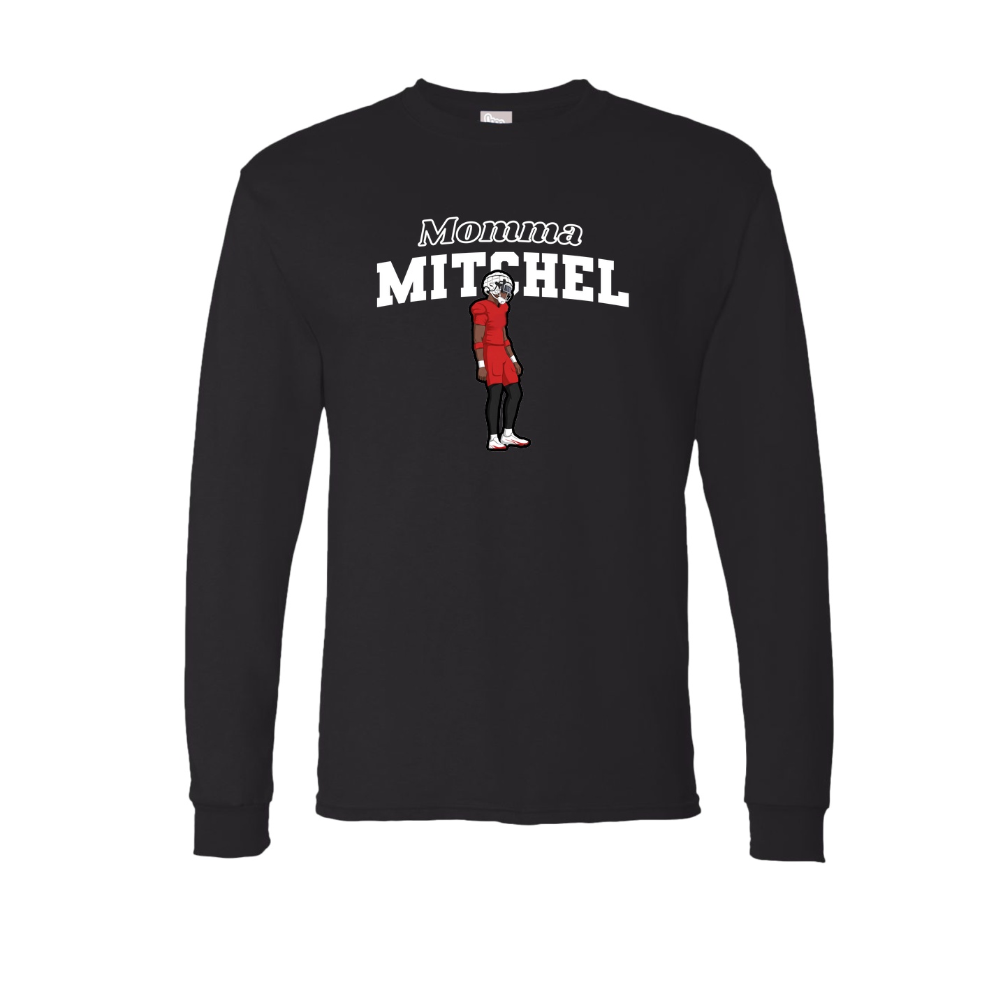 Long Sleeve Tee — Mothers Day Block in Black