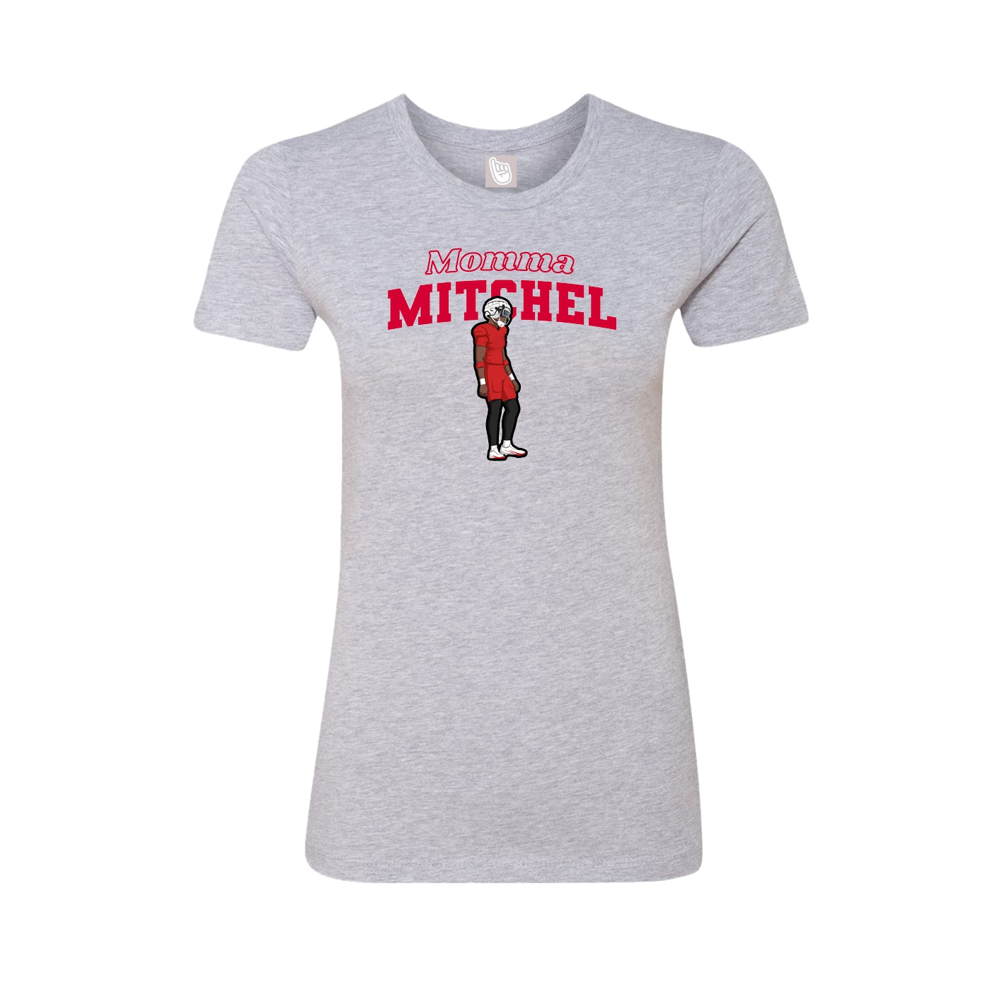 Womens Tee — Mothers Day Block in Grey