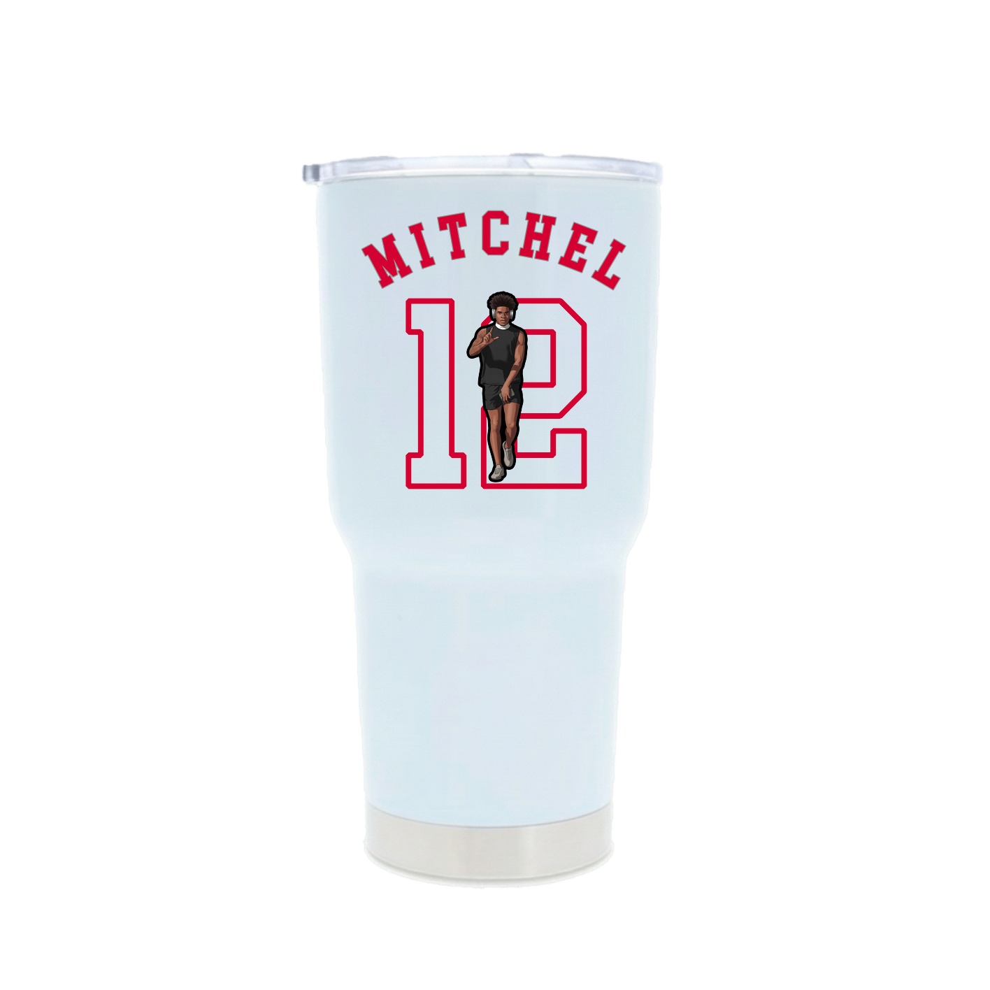30oz Stainless Steel Tumbler — Shirsey Arch in White