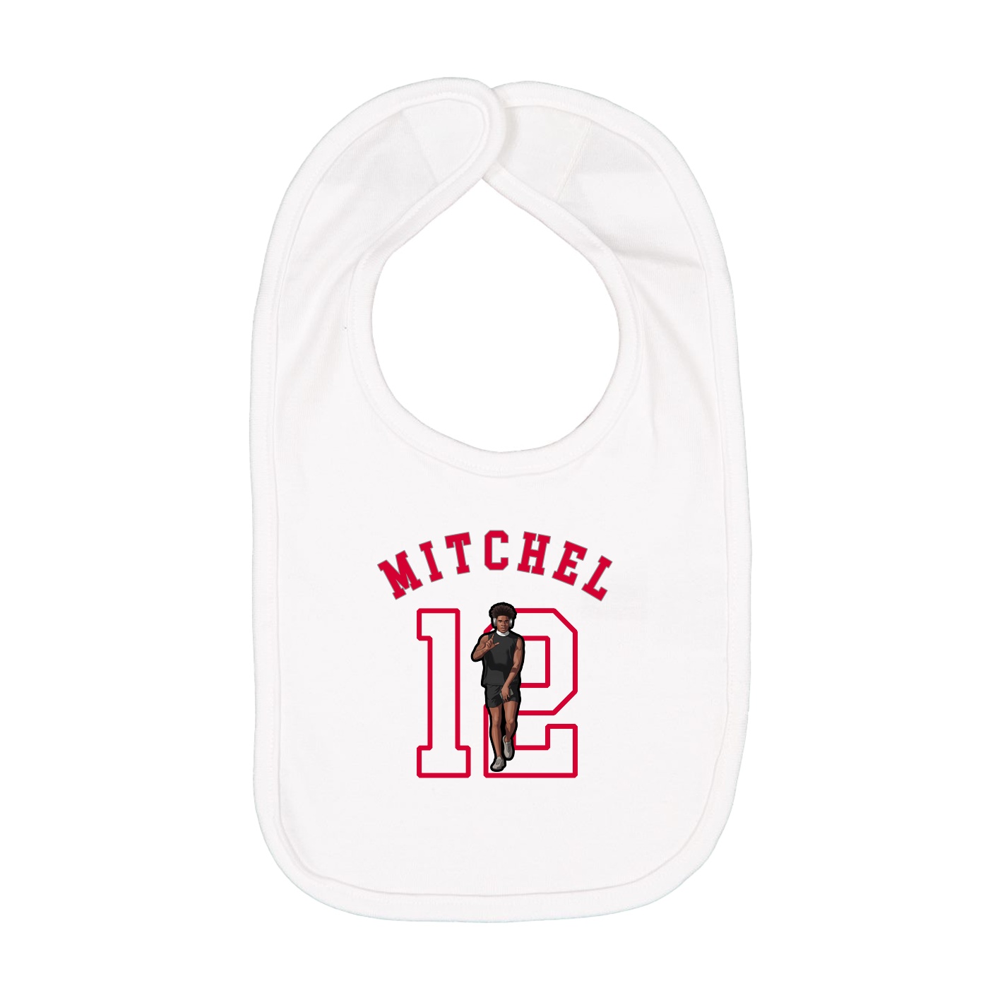 Infant Bib — Shirsey Arch in White