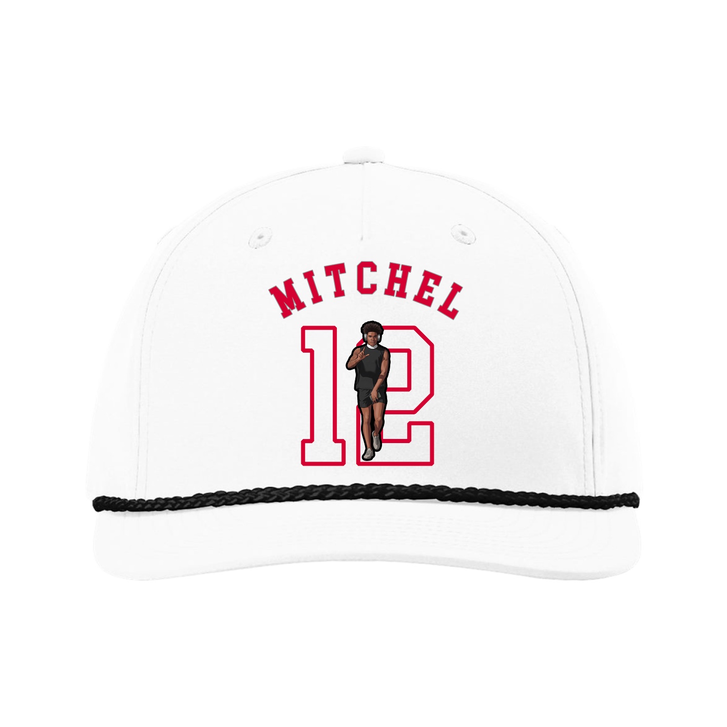 Five-Panel Classic Rope Cap — Shirsey Arch in White
