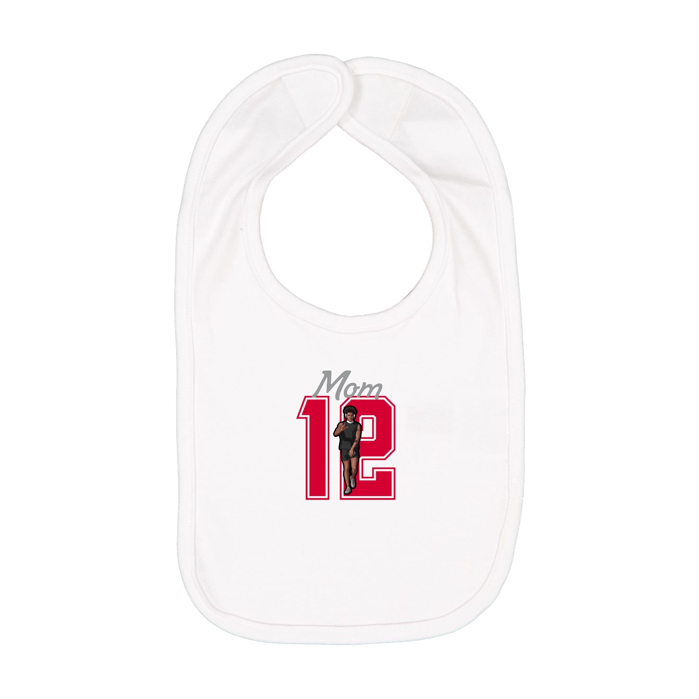 Infant Bib — Mothers Day Shirsey in White