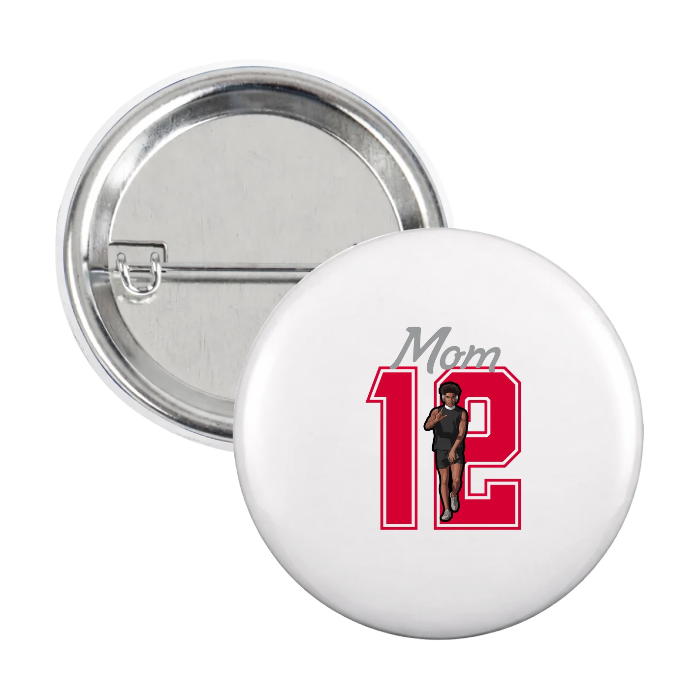 Game Day Button — Mothers Day Shirsey in White