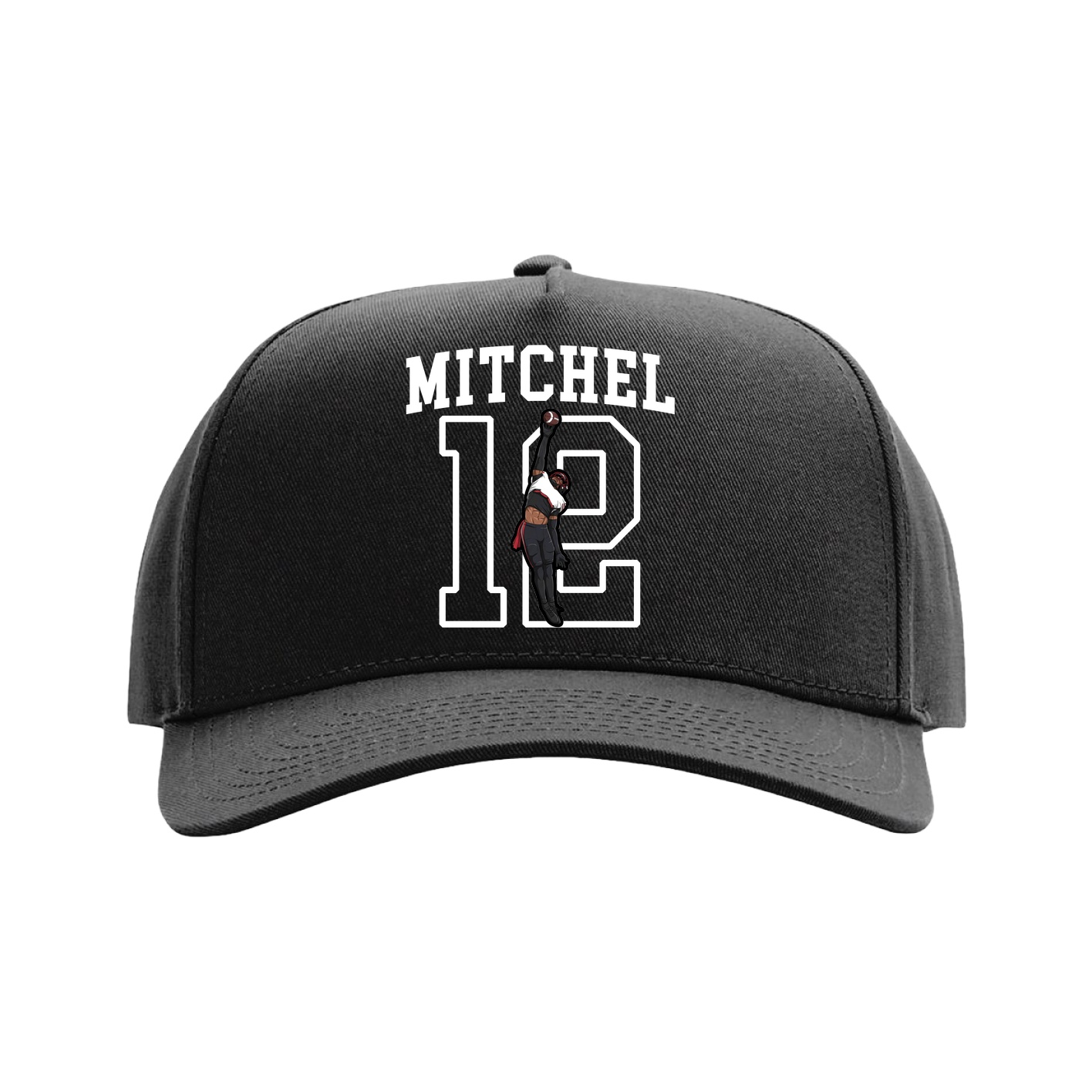 Full Fabric Five-Panel Champ Cap — Shirsey in Black
