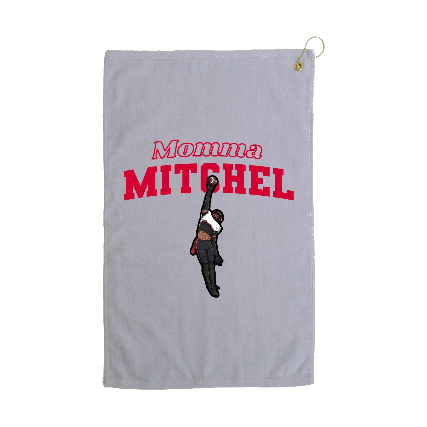 Golf Towel — Mothers Day Block in Grey