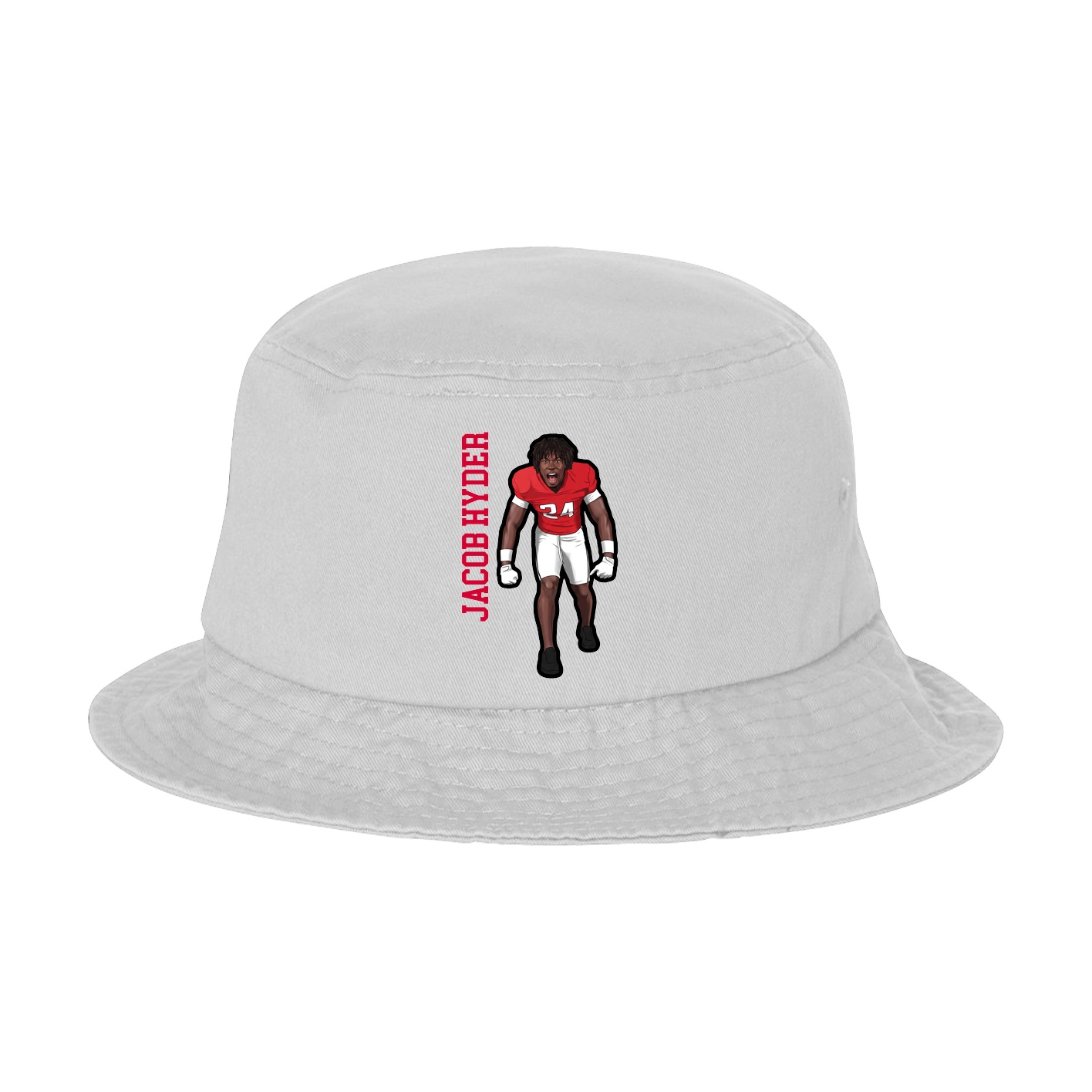 Bucket Cap — Name Vertical in White