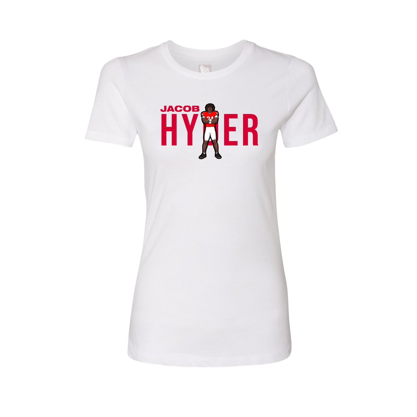 Womens Tee — Player Name in White