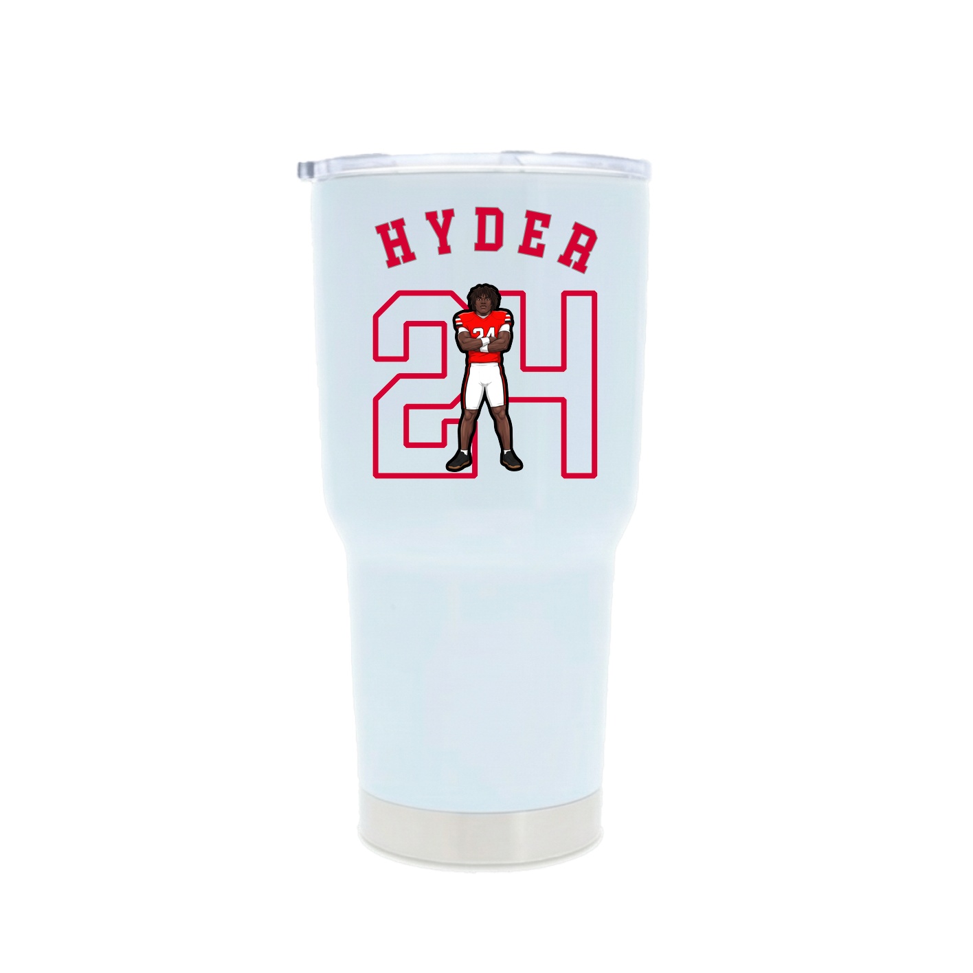 30oz Stainless Steel Tumbler — Shirsey Arch in White