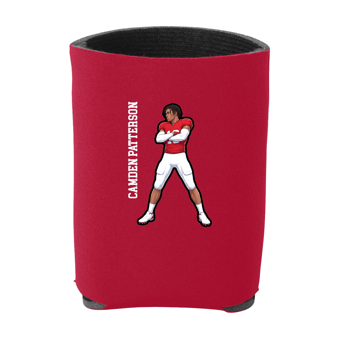 Can Holder — Name Vertical in Red