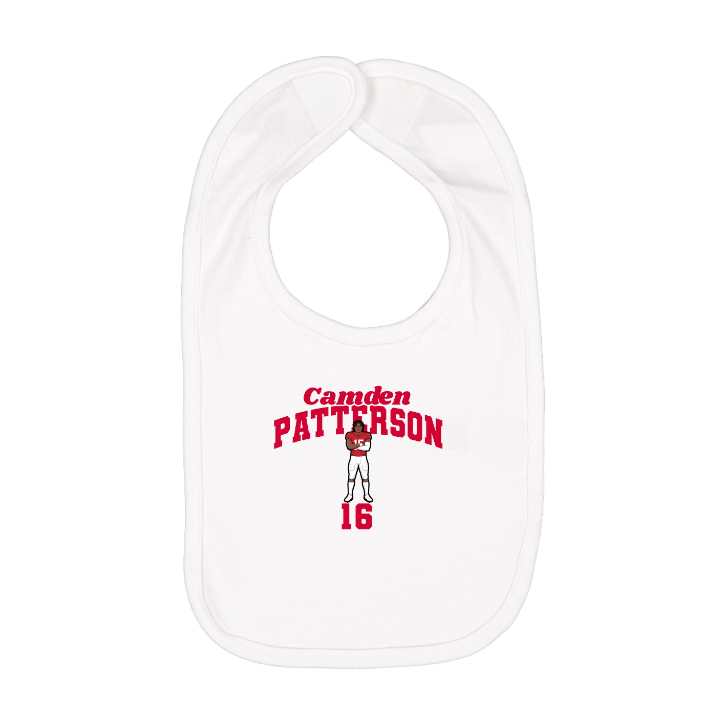 Infant Bib — Signature Arch in White