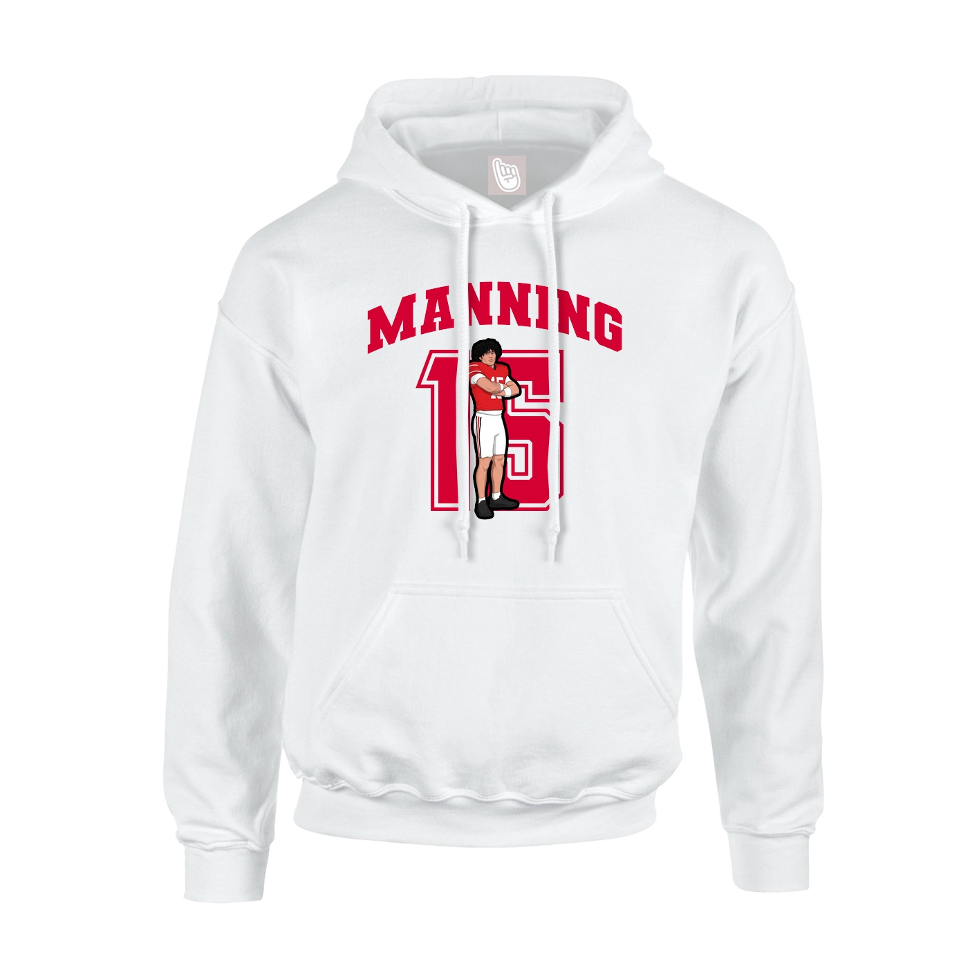 Hoodie — Number in White
