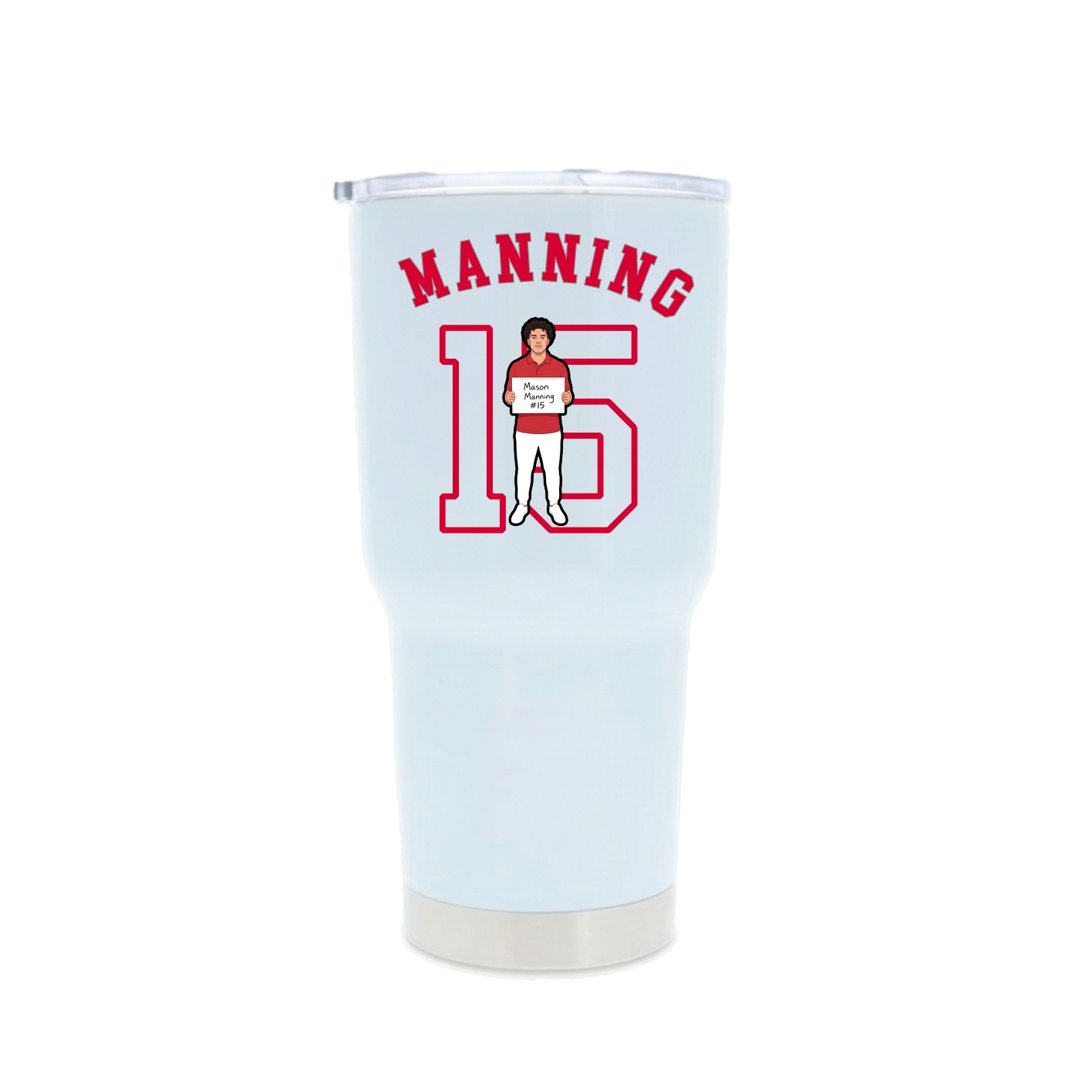 30oz Stainless Steel Tumbler — Shirsey Arch in White