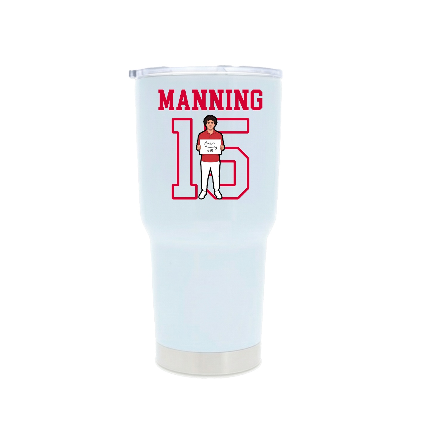 30oz Stainless Steel Tumbler — Shirsey in White