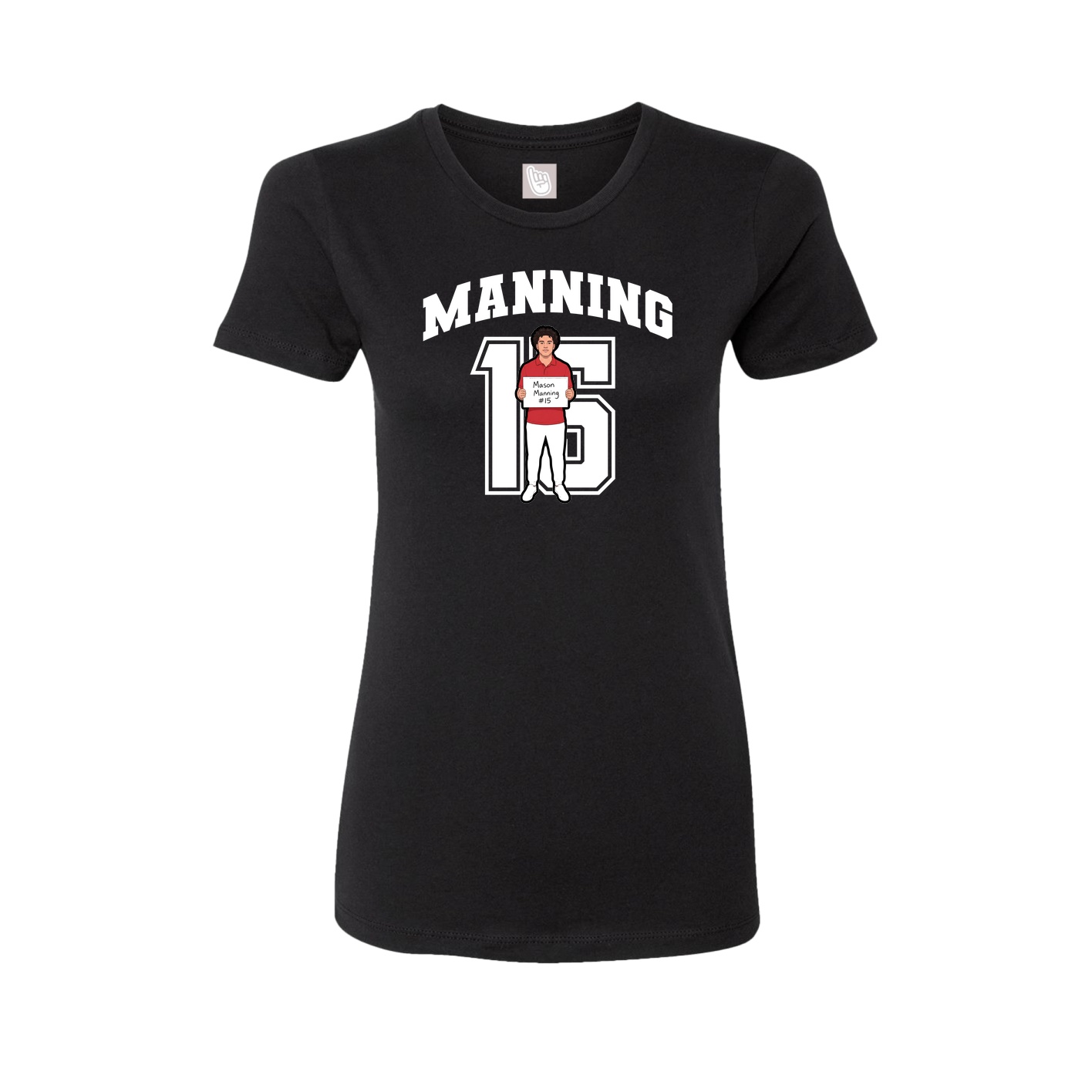 Womens Tee — Number in Black